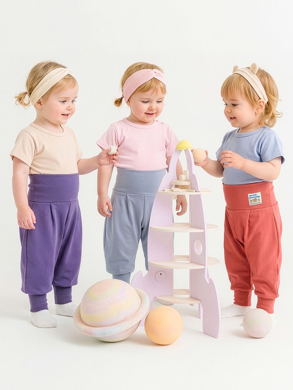 ☀️預訂 韓國直送☀️🇰🇷Milk Baby三色撞色小熊標籤短袖包腹家居服上下套裝