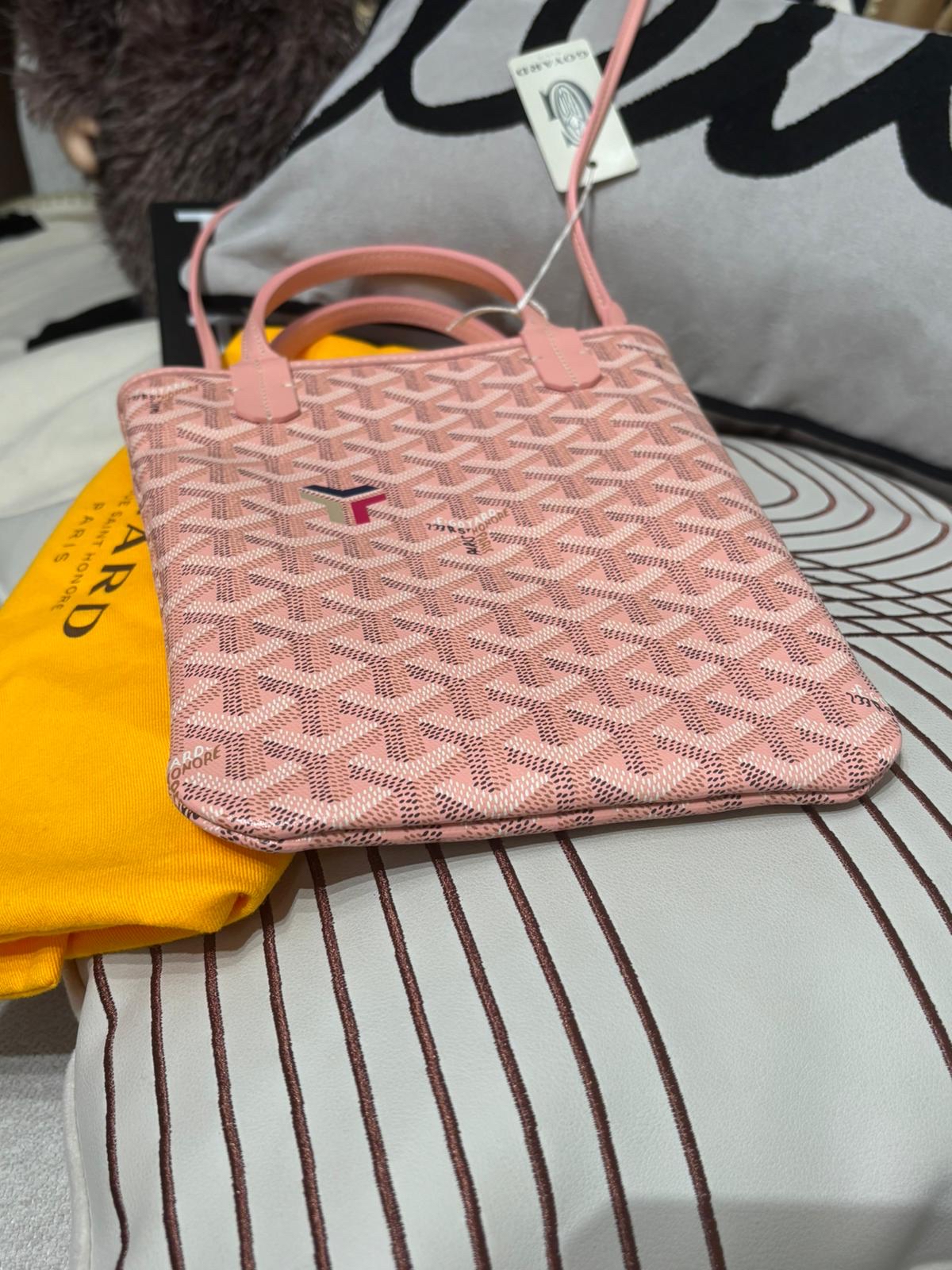 全新 GOYARD POITIERS CLAIRE VOIE 限量版粉灰色 satchel limited edition 100%Authentic ,全新未使用品 ✅tap ✅dust bag