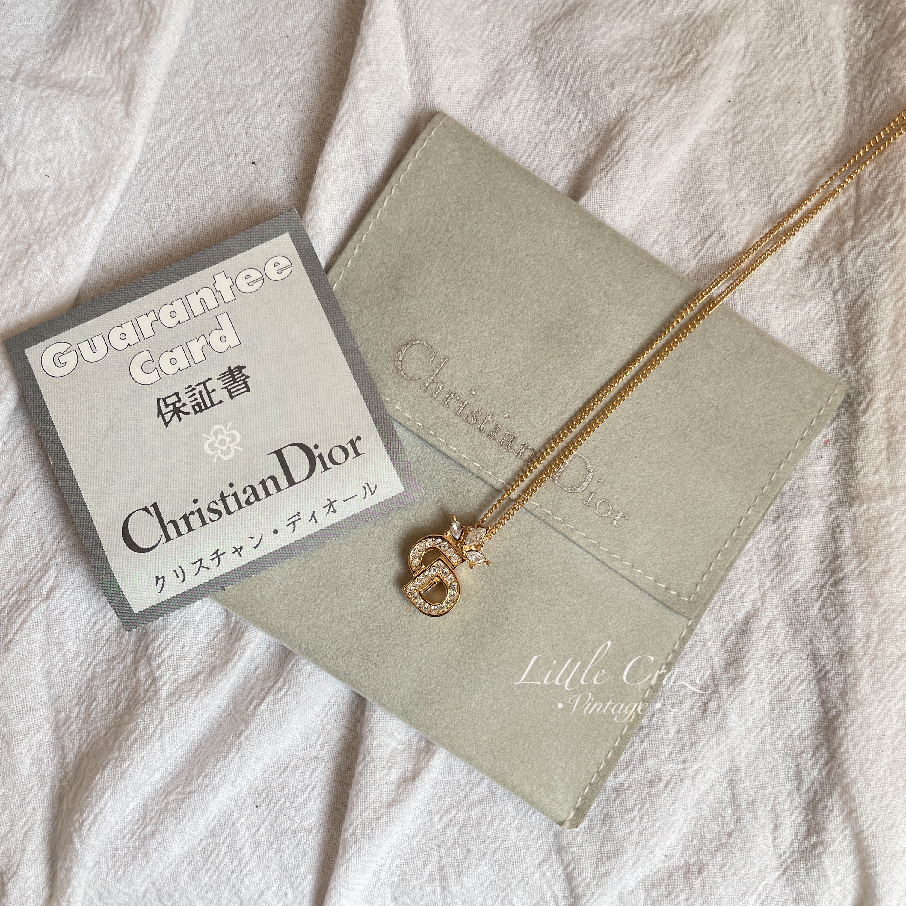超美品Dior vintage CD necklace GP | Little Crazy Vintage