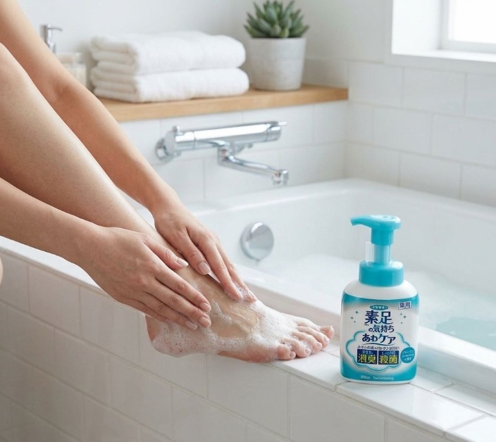 日本 Fumakilla 素足舒爽除菌消臭泡沫洗腳液 250ml-預計6月底到貨