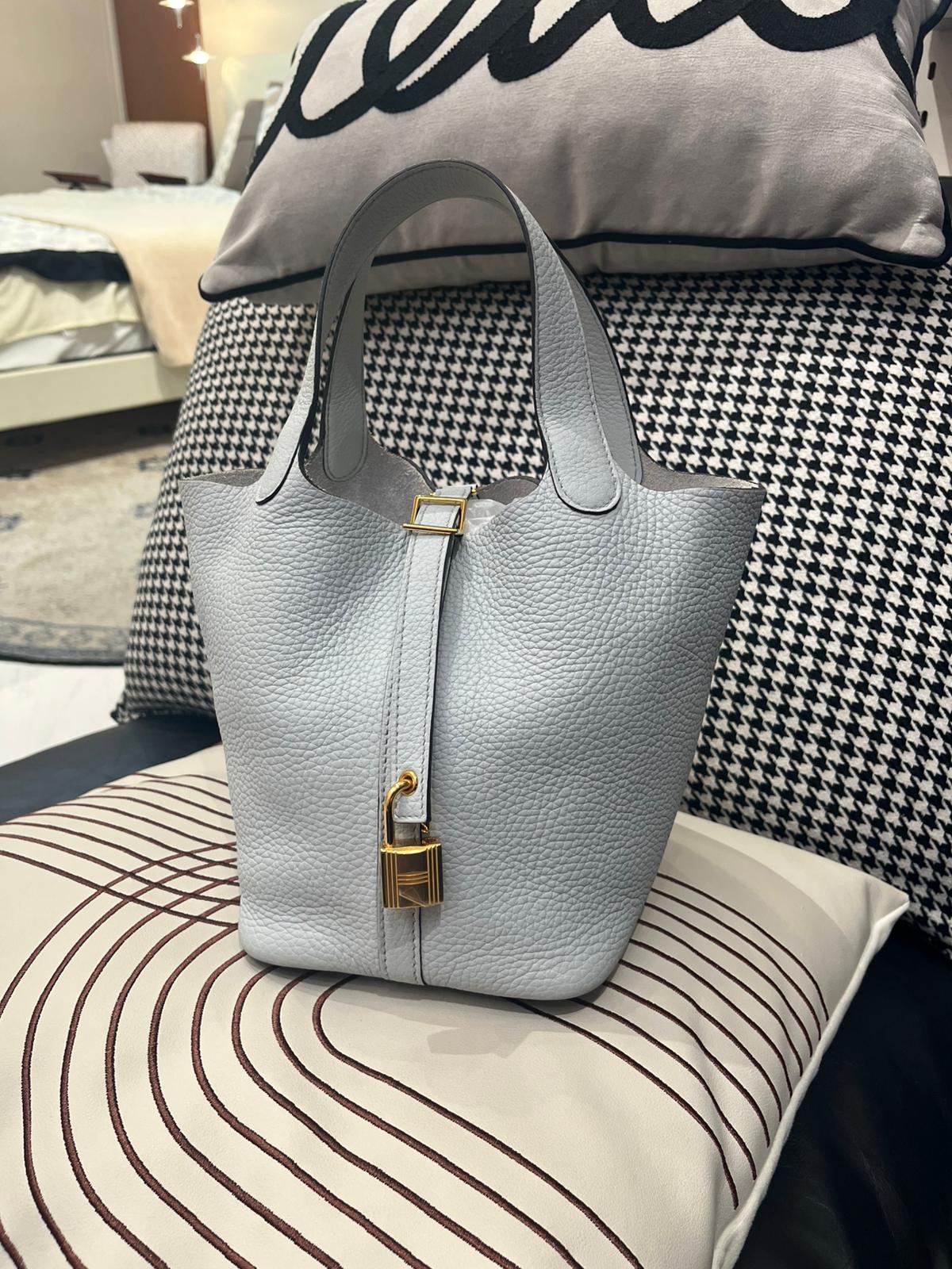 Hermes Picotin 18 Stamp B 聖杯藍金扣 100%Authentic, 95%New ✅收據副本✅Key Lock✅Dust bag