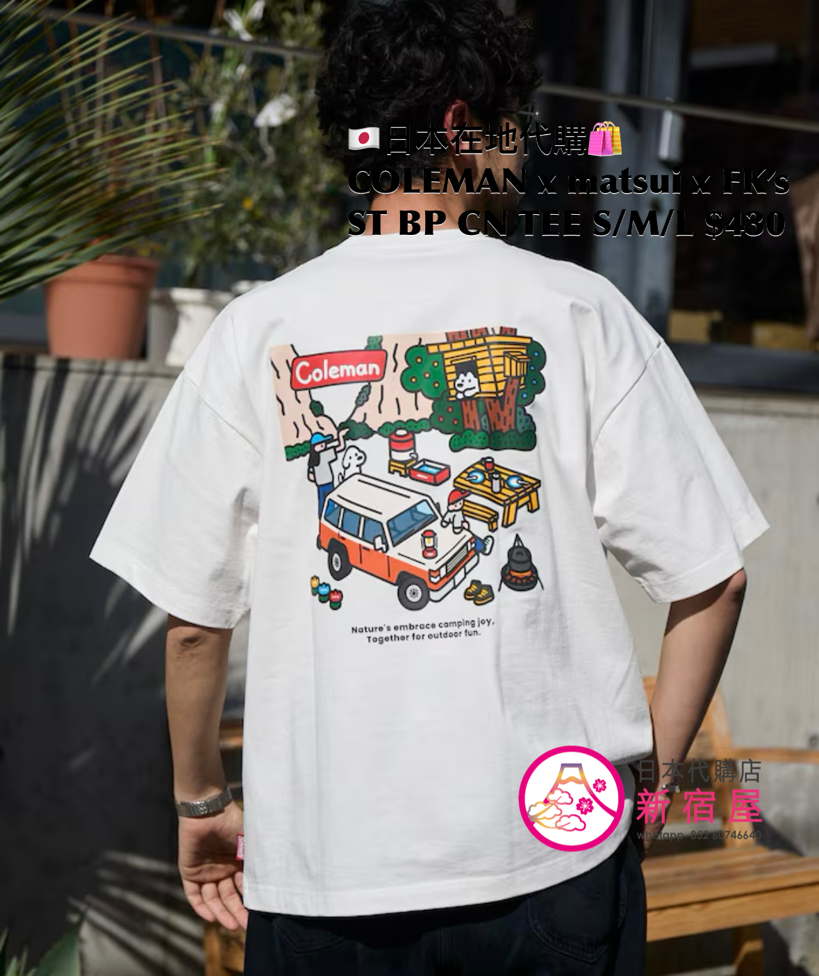 COLEMAN x matsui x FREAK’S STORE 別注 BACK PRINT CREW NECK T-SHIRT 