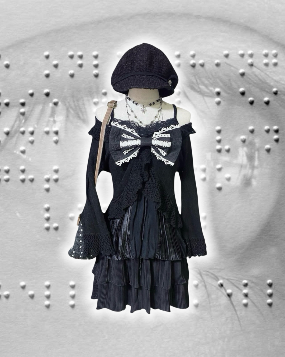 Gothic-style Ruffled 2p Set