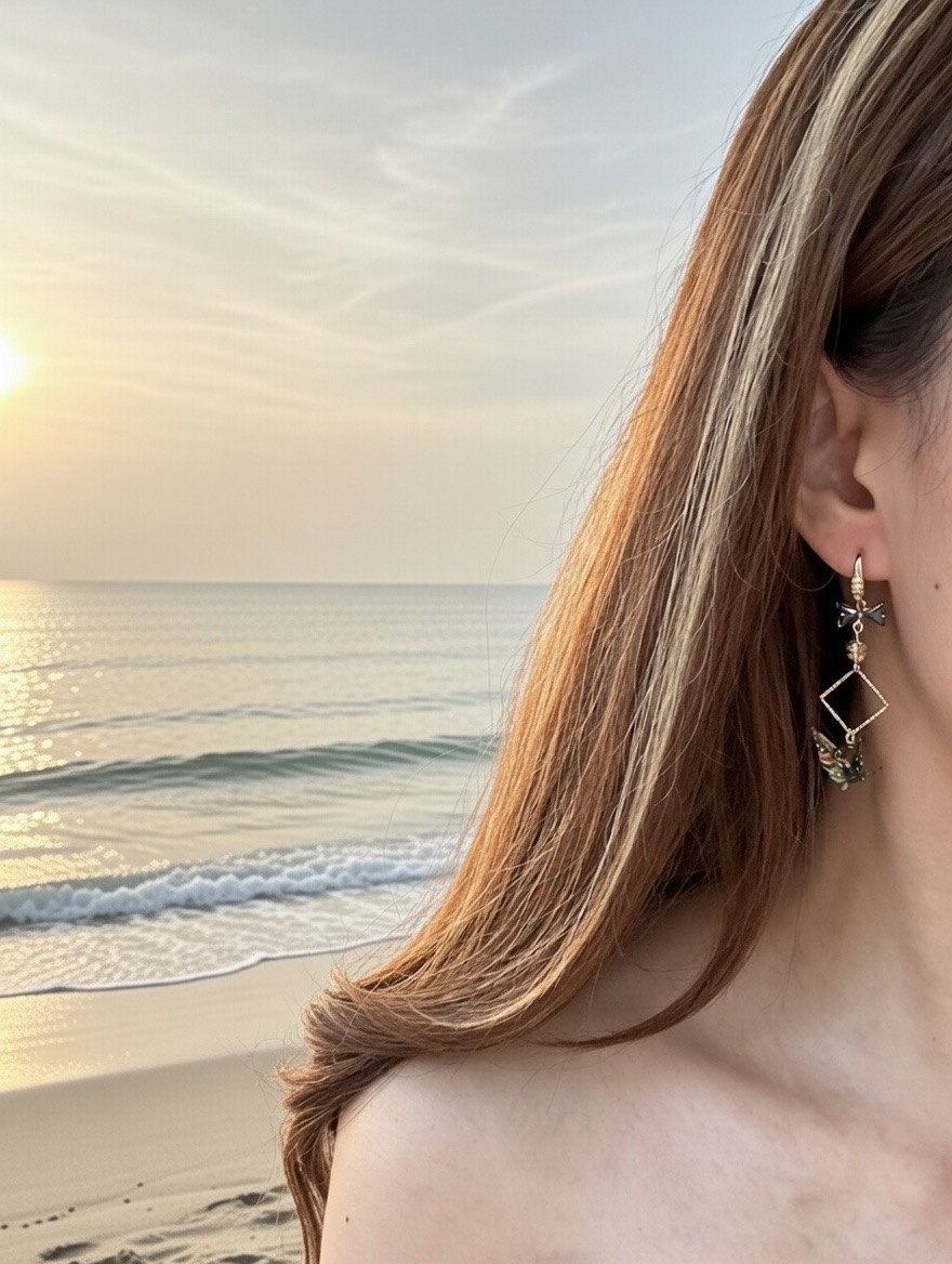 和風日系紅/黑紙鶴耳環🇯🇵