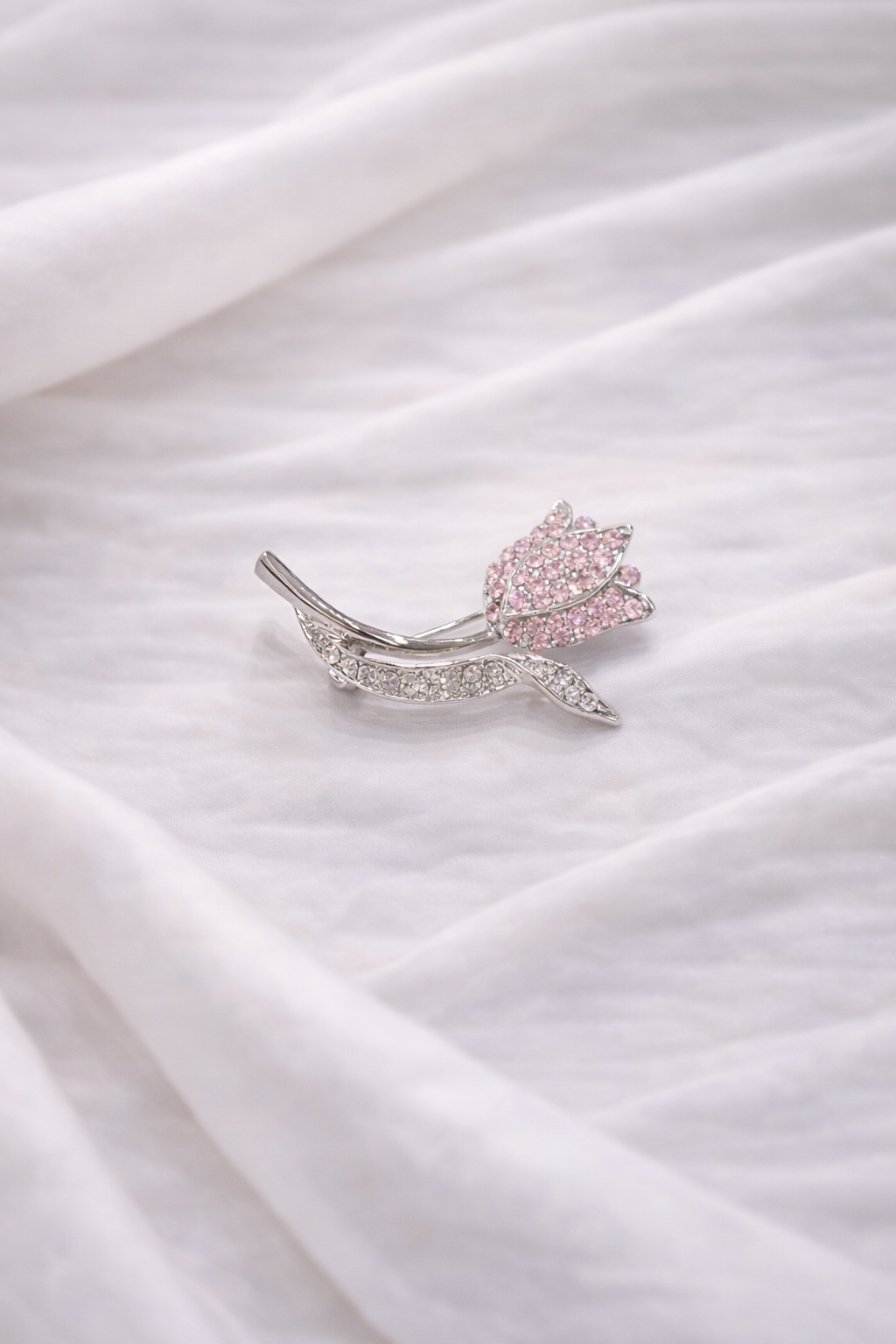 Swarovski Stone Tulip Flower Brooch