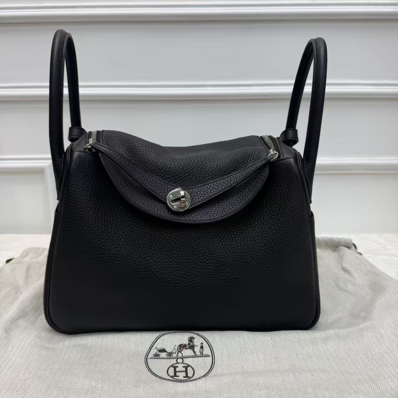 Hermes Lindy 30 黑色 銀扣 經典保值款