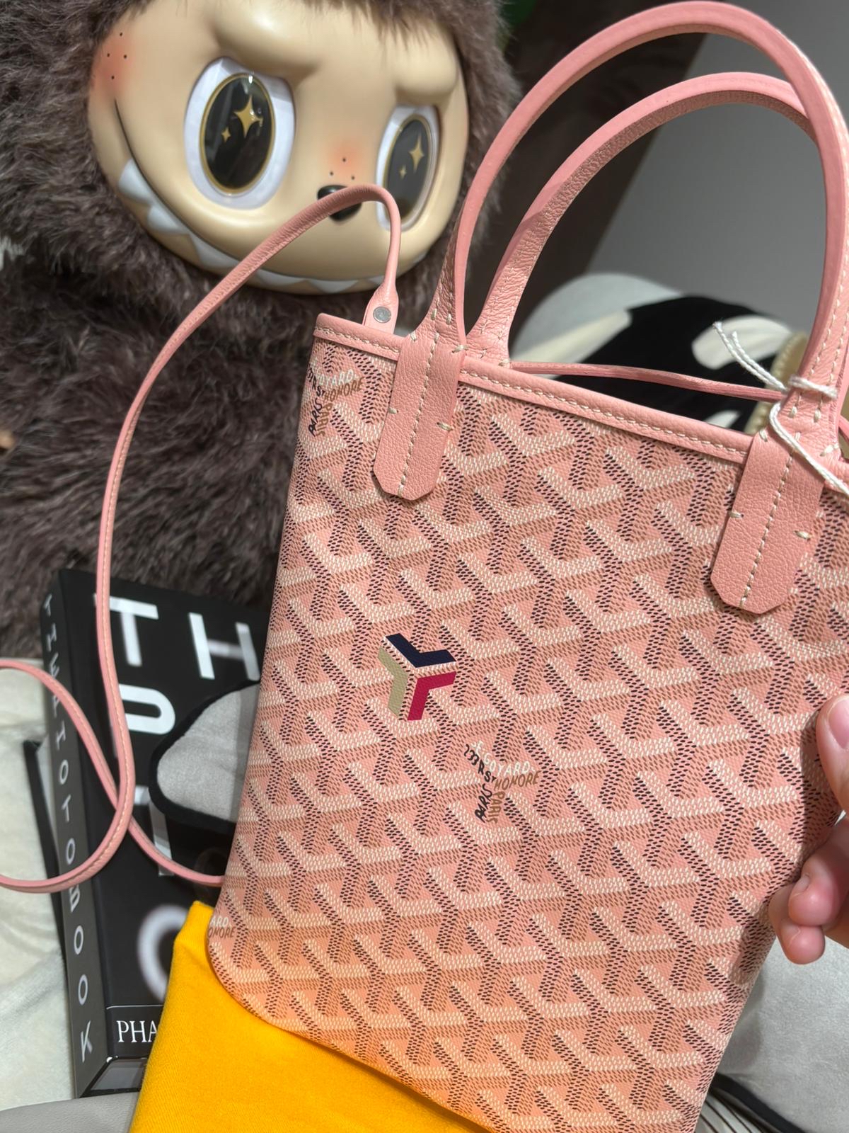 全新 GOYARD POITIERS CLAIRE VOIE 限量版粉灰色 satchel limited edition 100%Authentic ,全新未使用品 ✅tap ✅dust bag