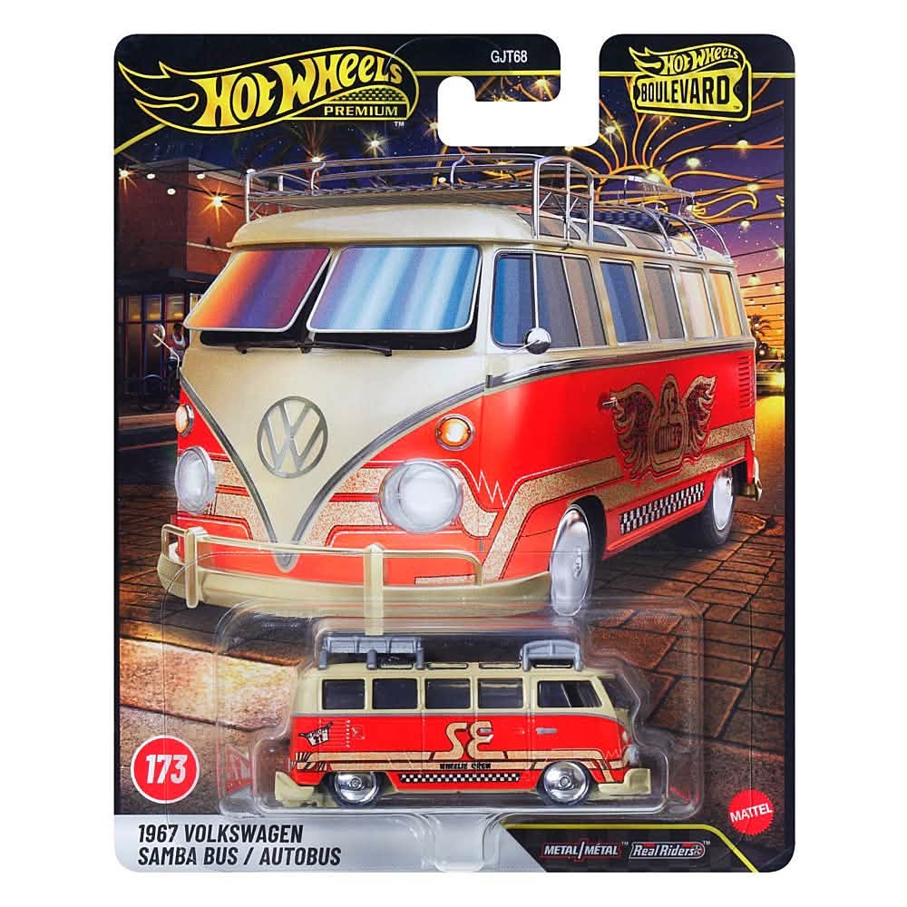 【預訂 Pre-Order】 Hot Wheels Premium Boulevard of 2027 Mix 2 #171-175 Set of 5: McLaren Solus GT / Nissan Skyline GT-R V-Spec II (BNR34) / Volkswagen Samba Bus / Honda Civic EG / 2021 Jeep Wrangler 392 Rubicon