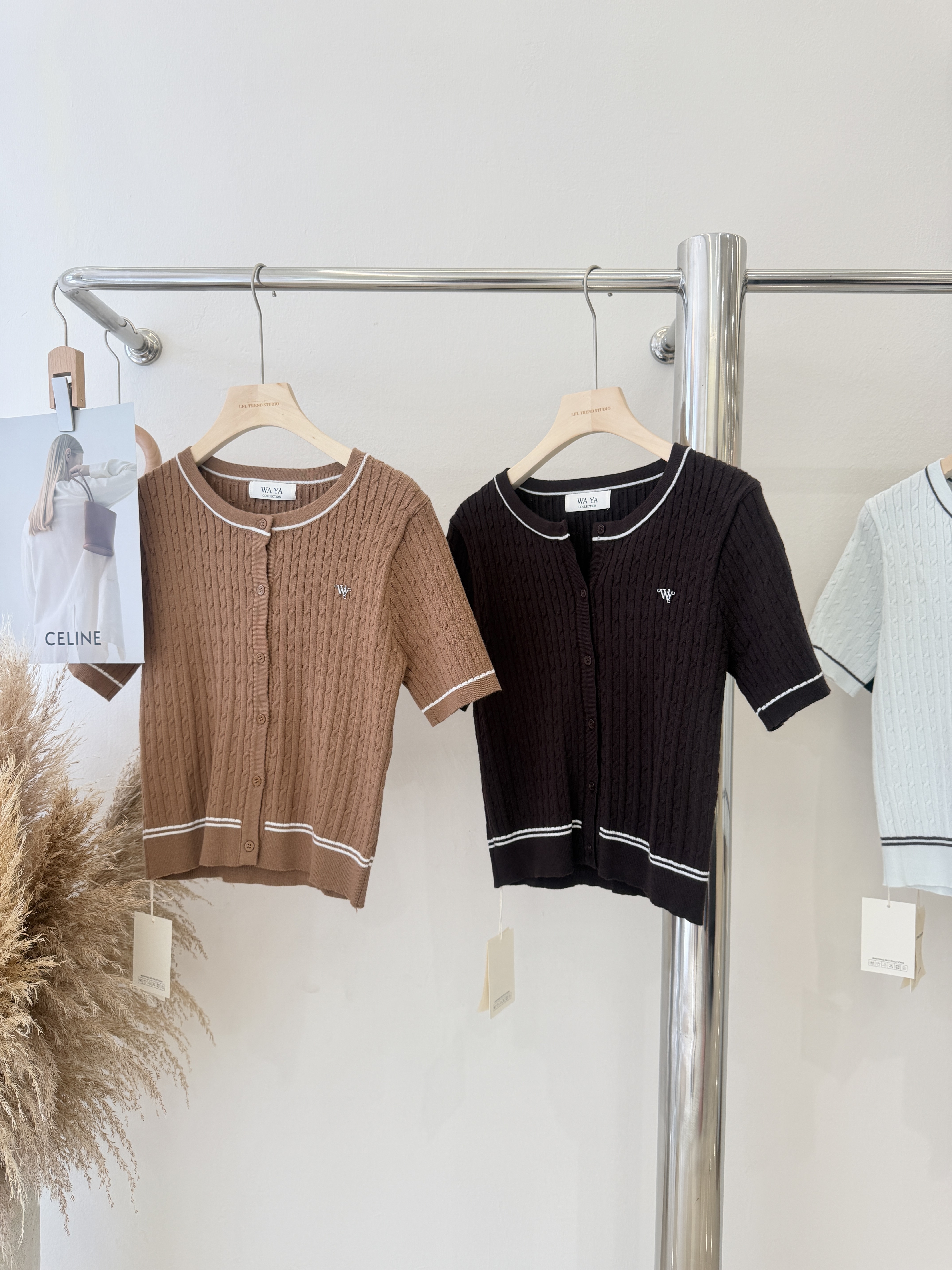 6524 小香风撞色针织短袖