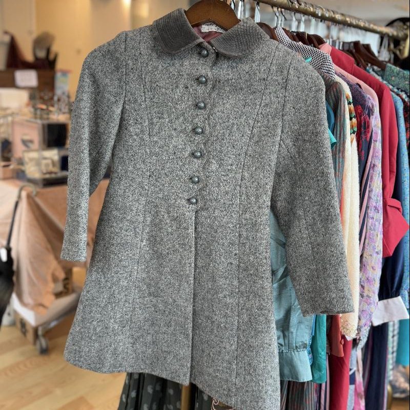 1960s Emily Jane Harris Tweed Made in England little girl’s coat (MT2065 )