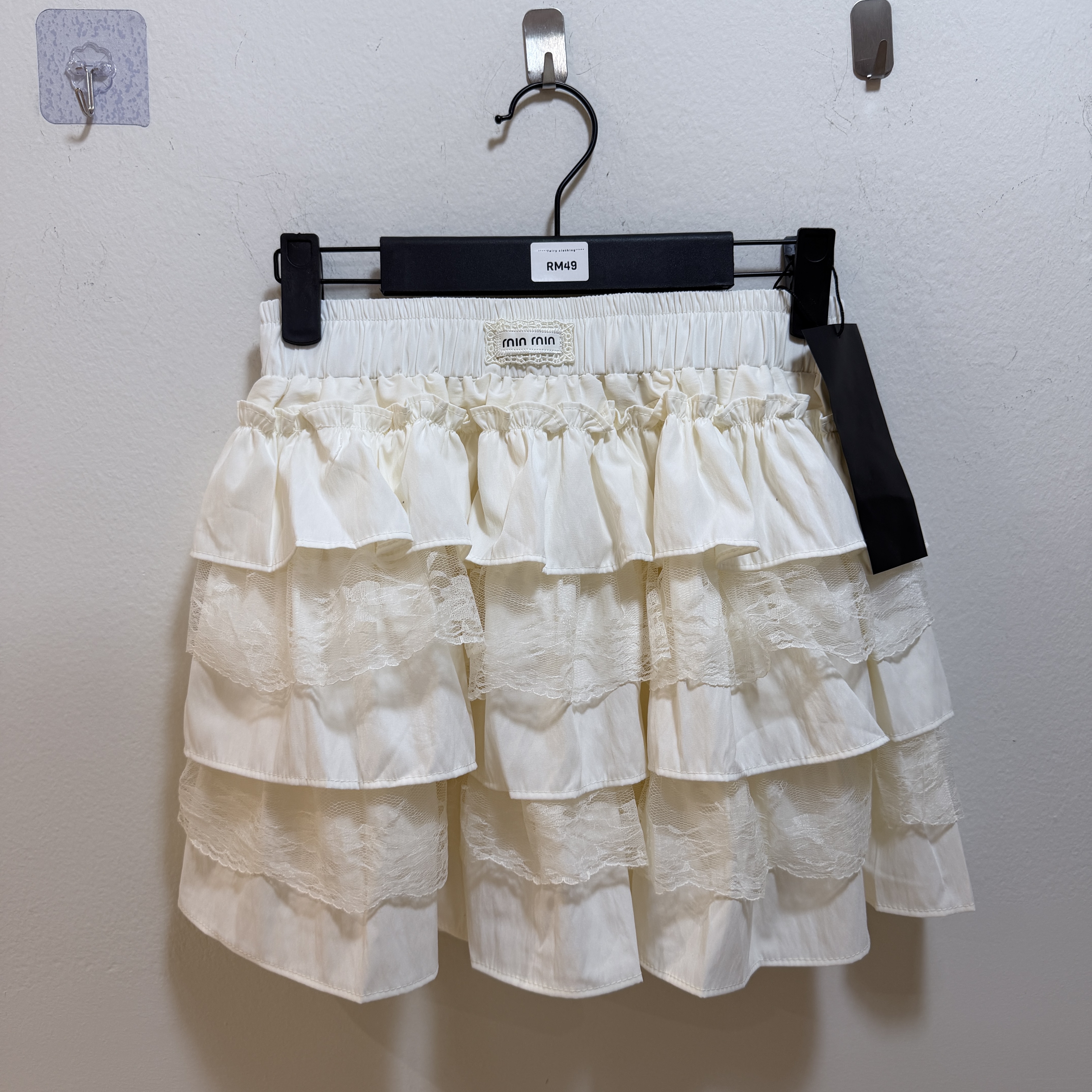 荷葉邊多層迷你裙