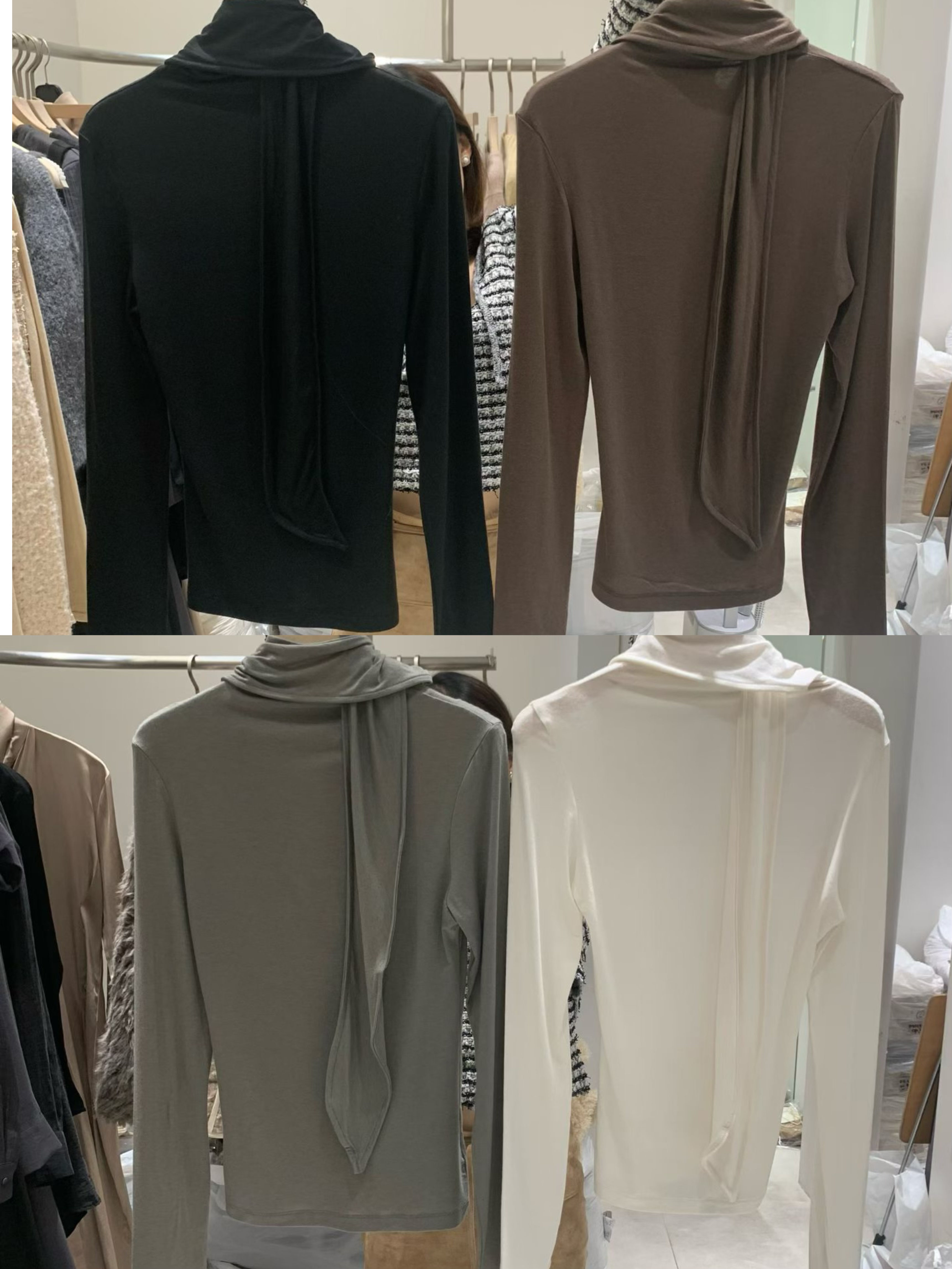 Feminine slim tie tee