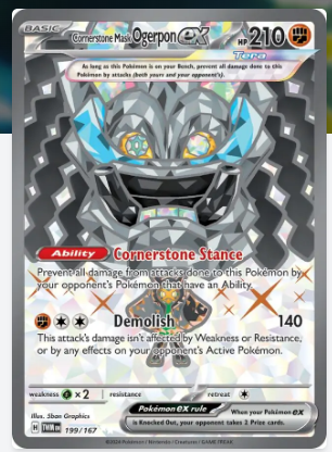 Pokemon TCG TWILIGHTMASQUE-199/167-COMERSTONE MASK OGERPON EX