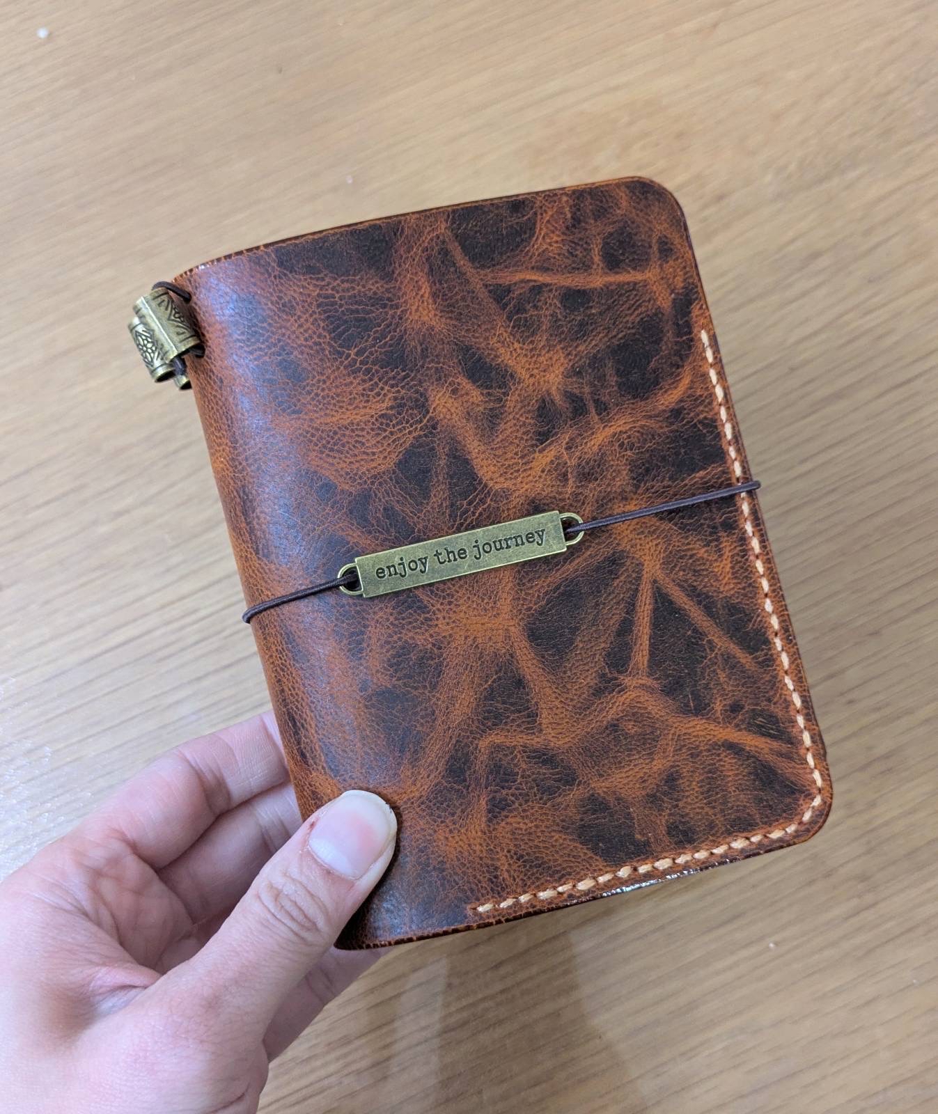 The Traveler’s Duo-Tone Hand-stitched Journal 