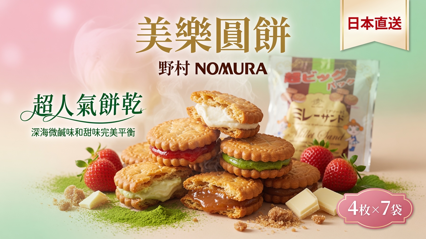 日本直送  日本 野村 NOMURA 推出美樂圓餅