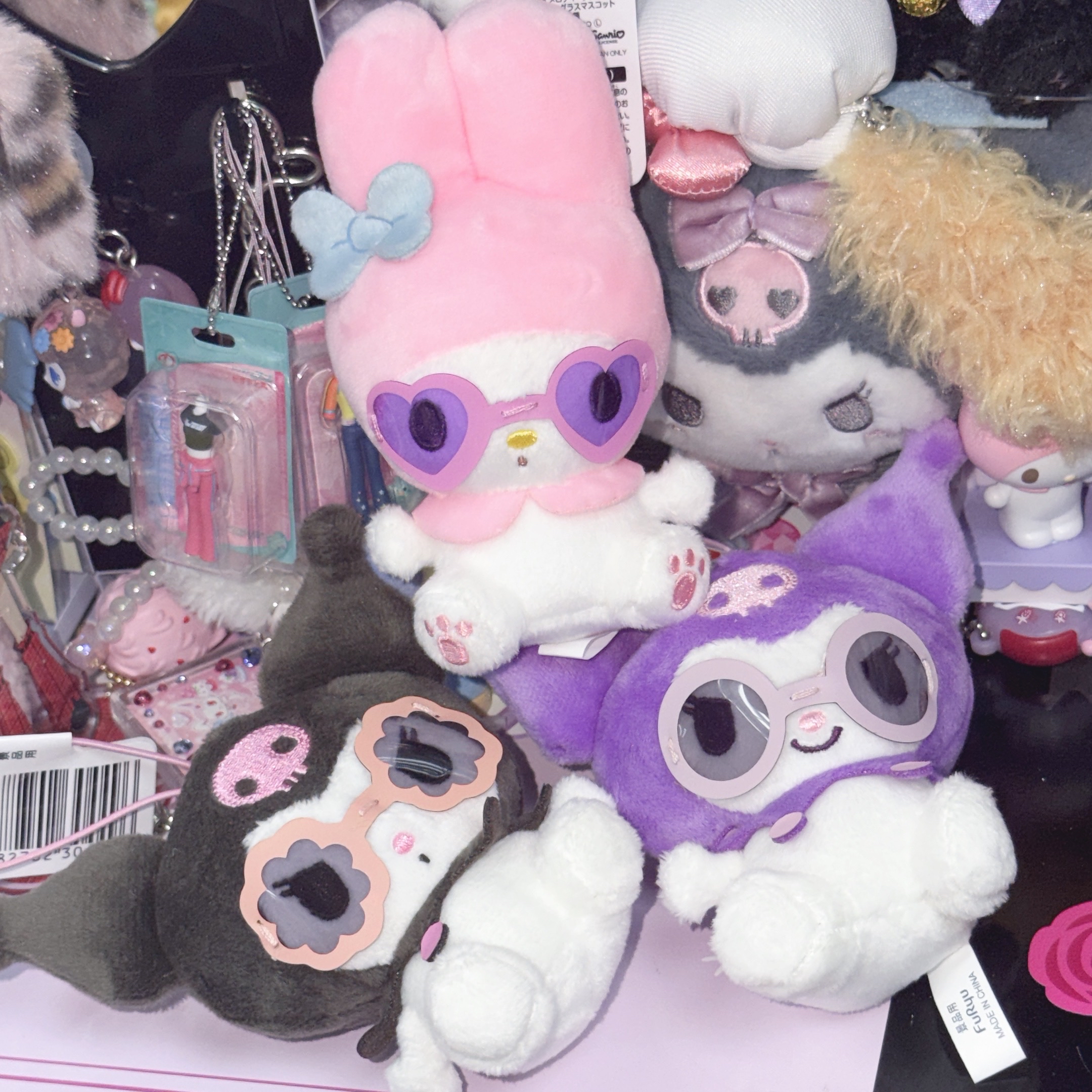 Kuromi Melody 眼鏡景品吊飾