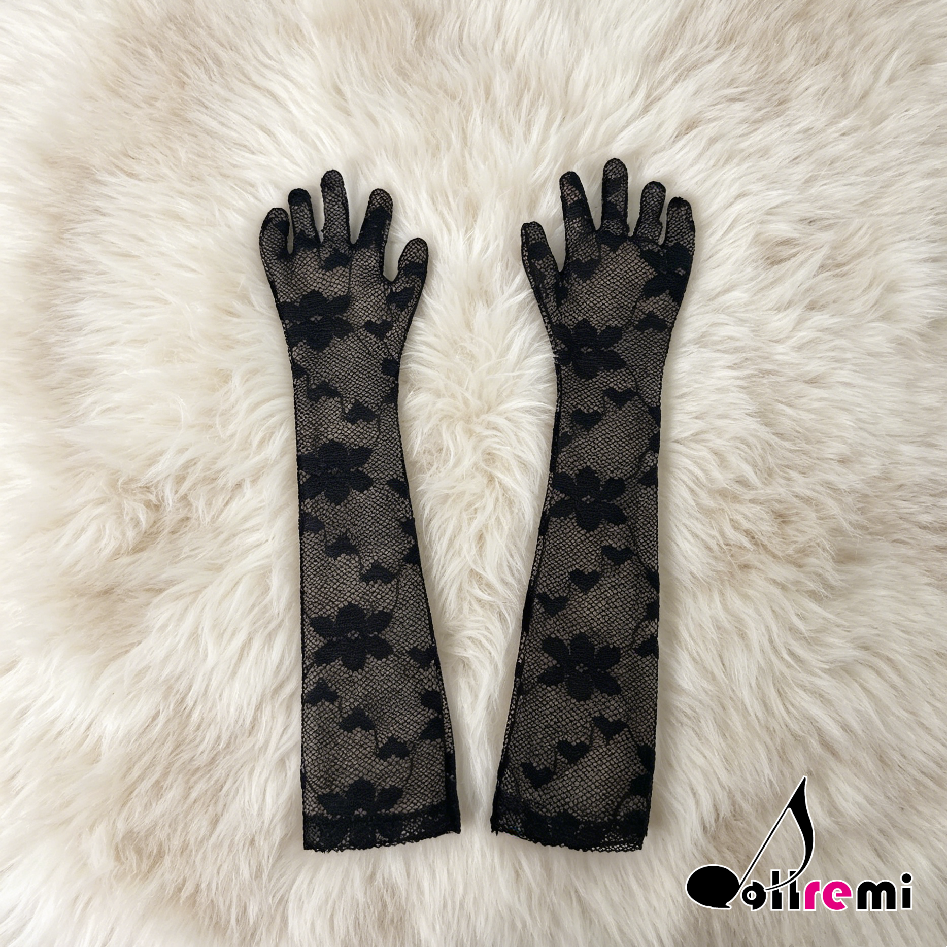 【dollremi】(A0121) 及肘蕾絲手套 Elbow-length Lace Gloves