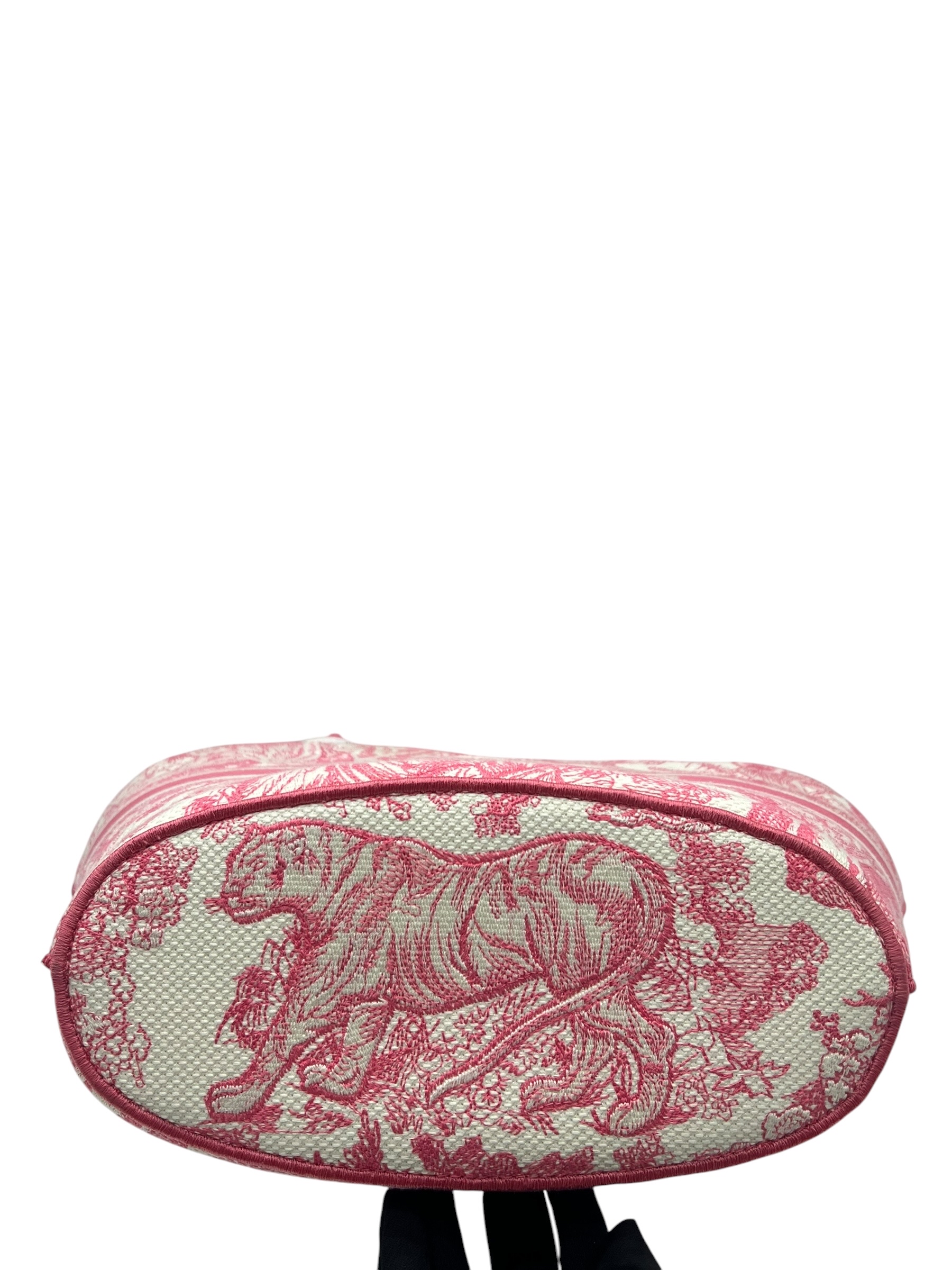 Unused Item DIOR Canvas Embroidered Dioriviera Toile De Jouy Panier Chapeau Tote Peony Pink / Product Code: 26060701