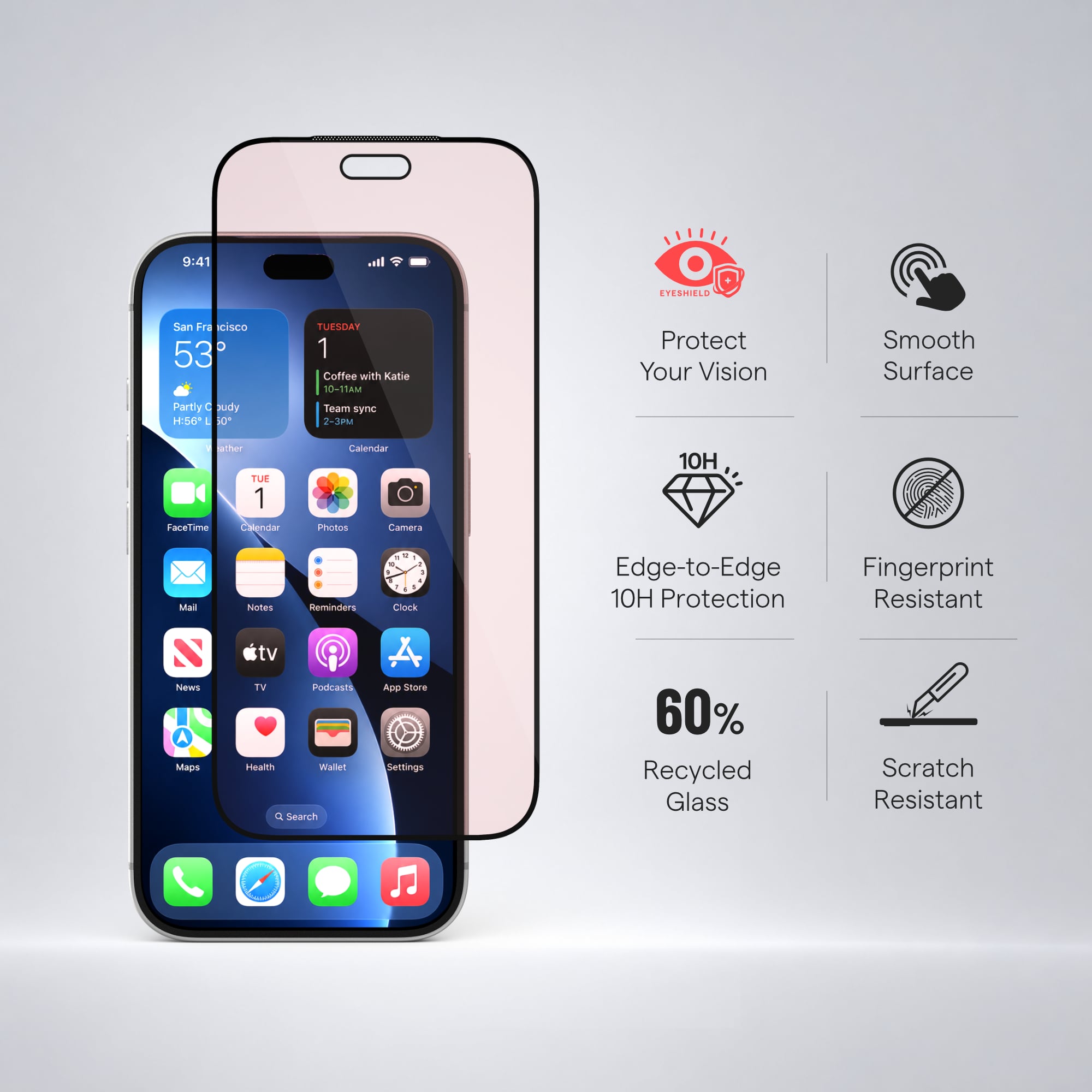 GUAN iPhone 18 series EyeShield 護眼玻璃保護貼：留住有益紅光，開啟螢幕光療新時代
