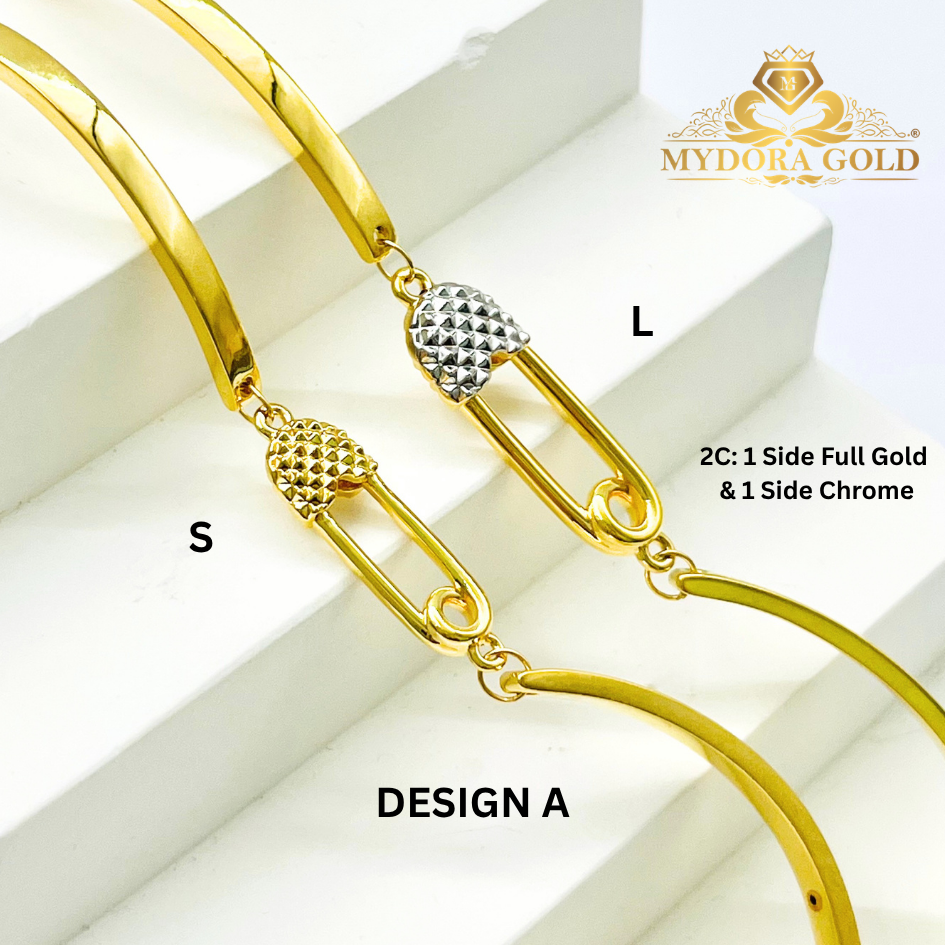 MYDORA Gelang Fashion Safety Pin Series l EMAS 916/22K