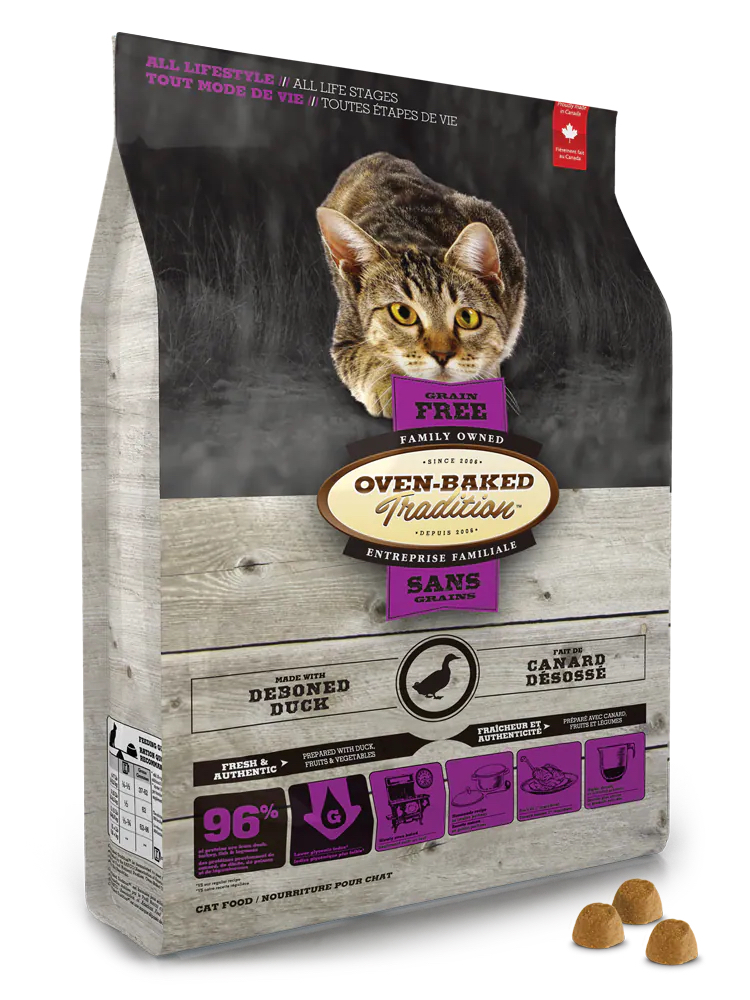 Oven-Baked 無穀物鴨肉配方貓糧 5LB/10LB