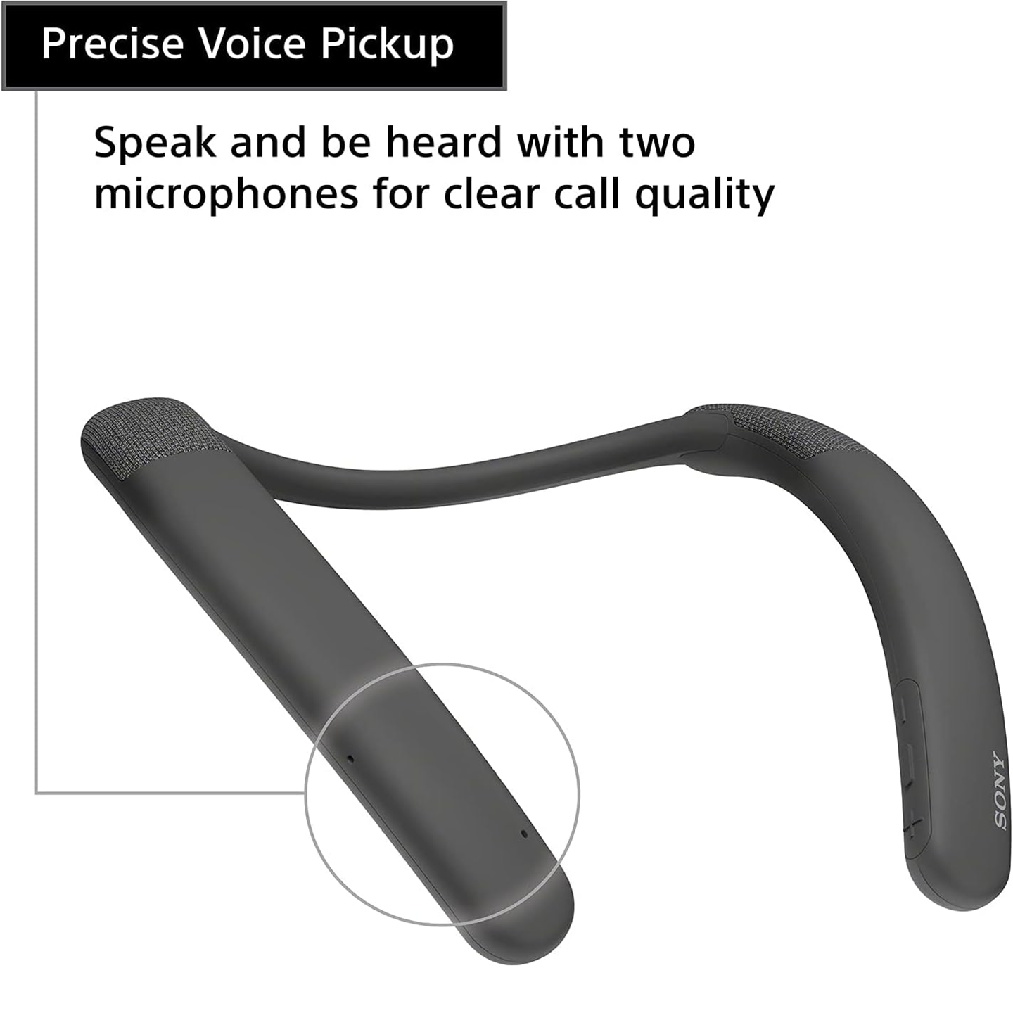 Sony Wireless Neckband Speaker Charcoal (SRS-NB10)