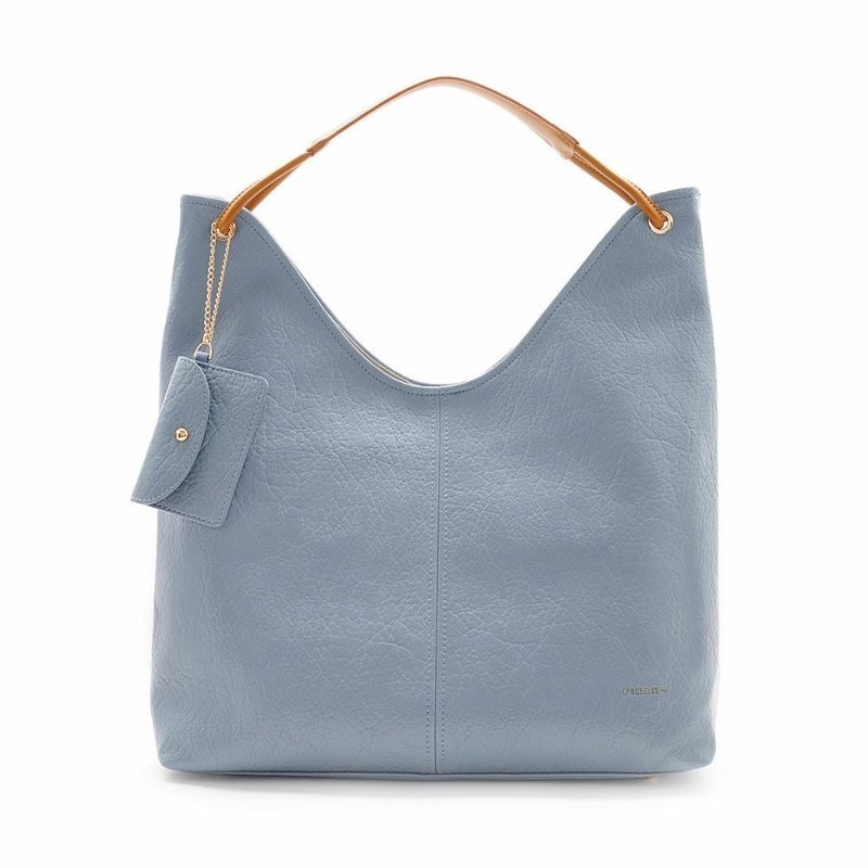 《現貨》日本firano圓形曲線手提包(藍色)