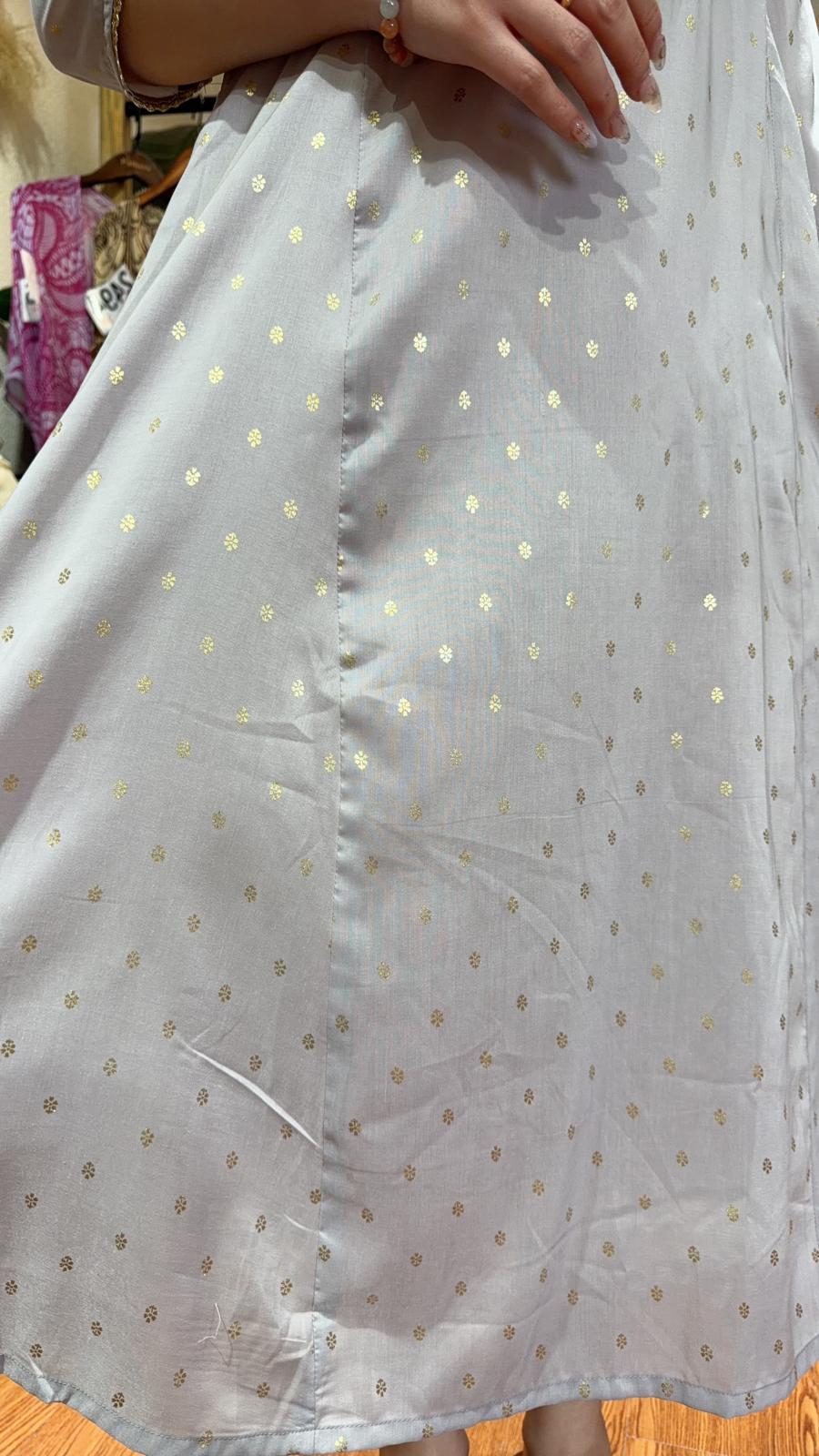 2518 Light Lavender A-Line Golden Emb. OP
