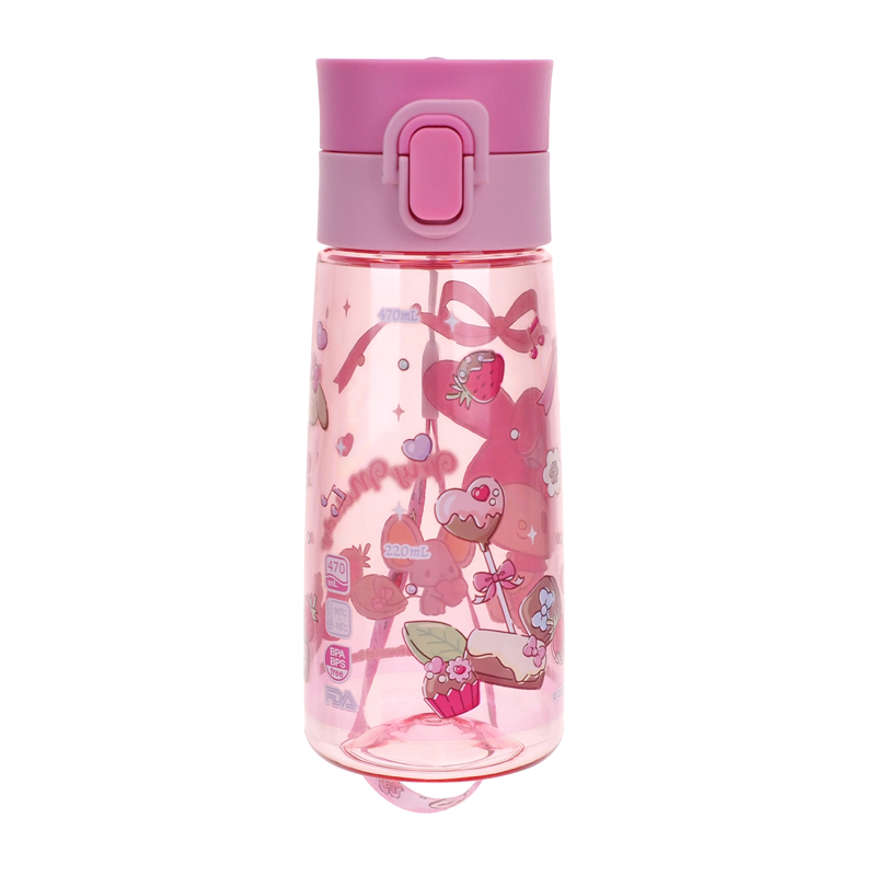 My Melody 470ml BPA & BPS Free Water Bottle with Strap 膠水樽連手繩