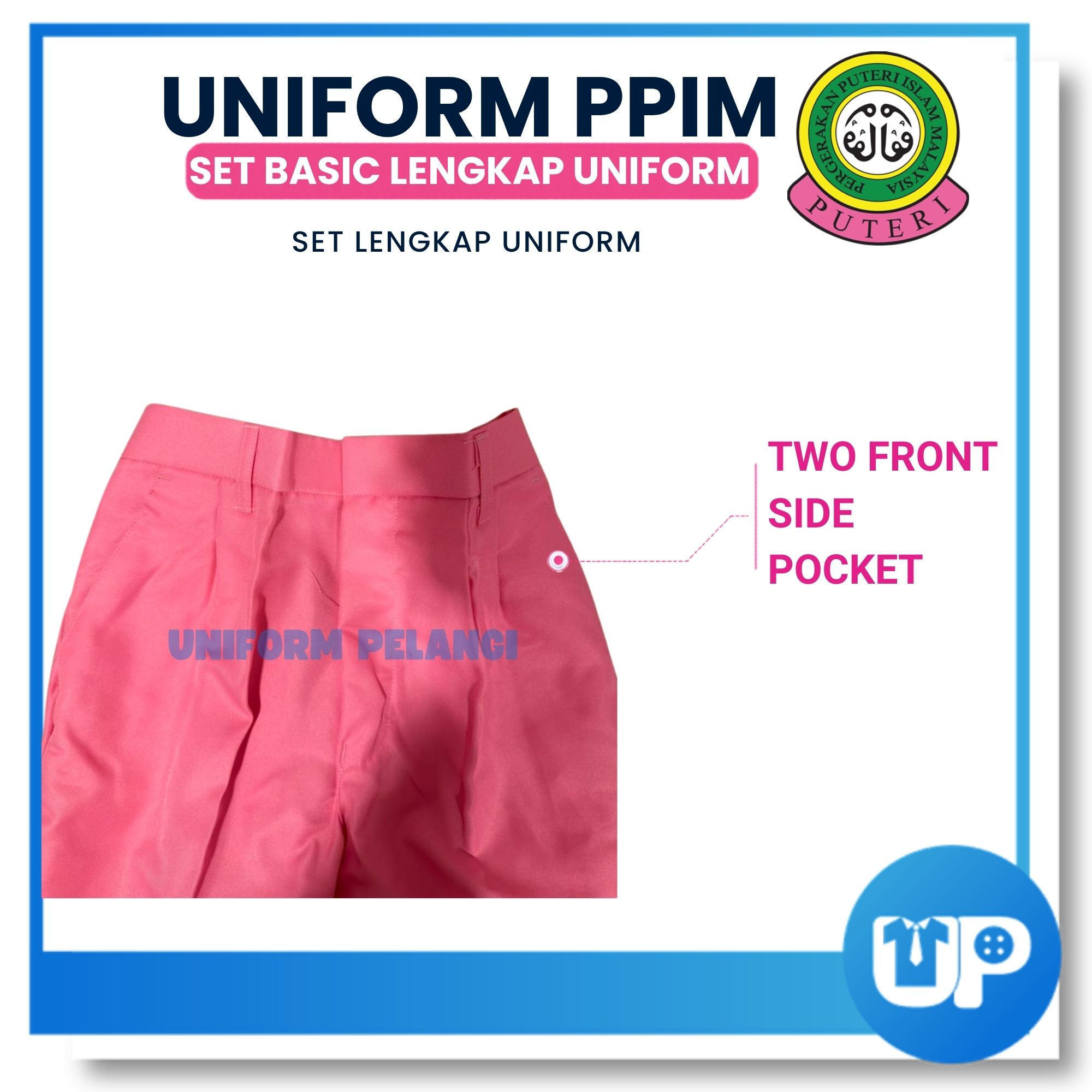 (SET LENGKAP) Puteri Islam (PPIM) Pakaian Seragam Uniform Lengakap Sekolah Menengah