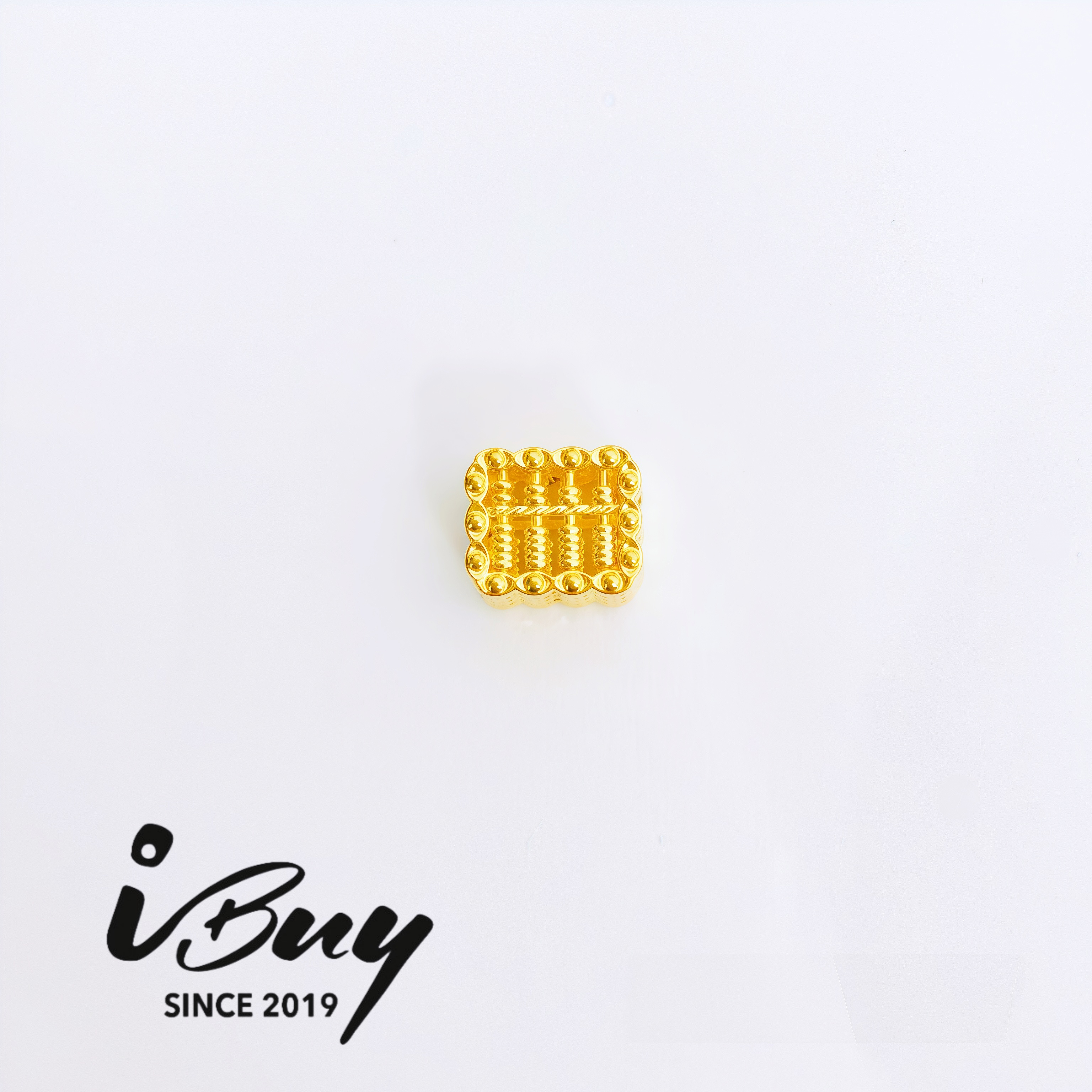 916 HARD GOLD INGOT ABACUS BEAD 916 硬金 元宝算盘串咀