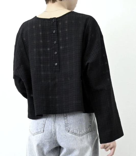 透視格紋前後兩穿上衣 - 2026 流行穿搭  長䄂襯衫 春夏時尚穿搭 柔軟舒適 優雅日常 易於配搭 日本直送   #JP-I-260034