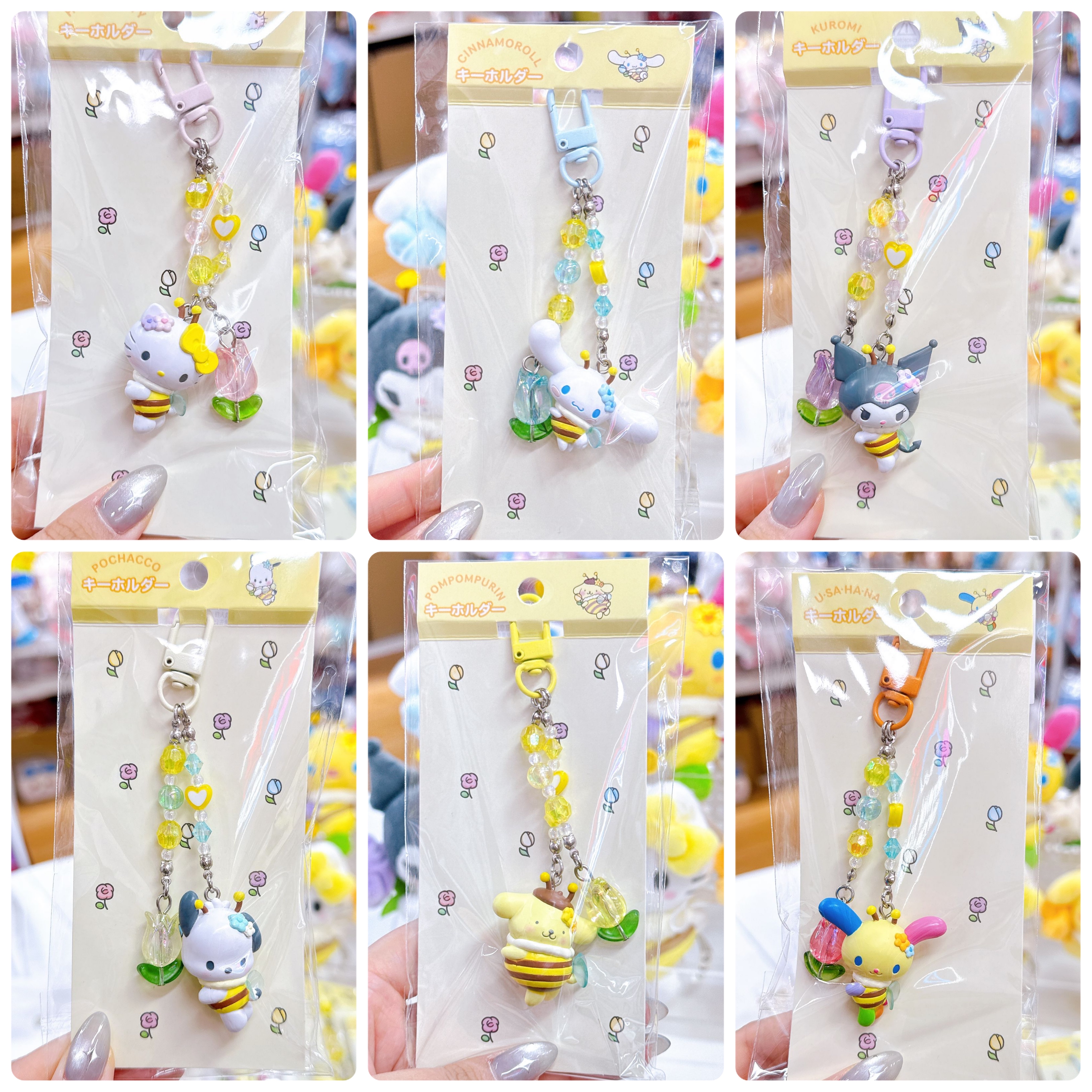 日本直送Sanrio蜜蜂系列電話掛飾