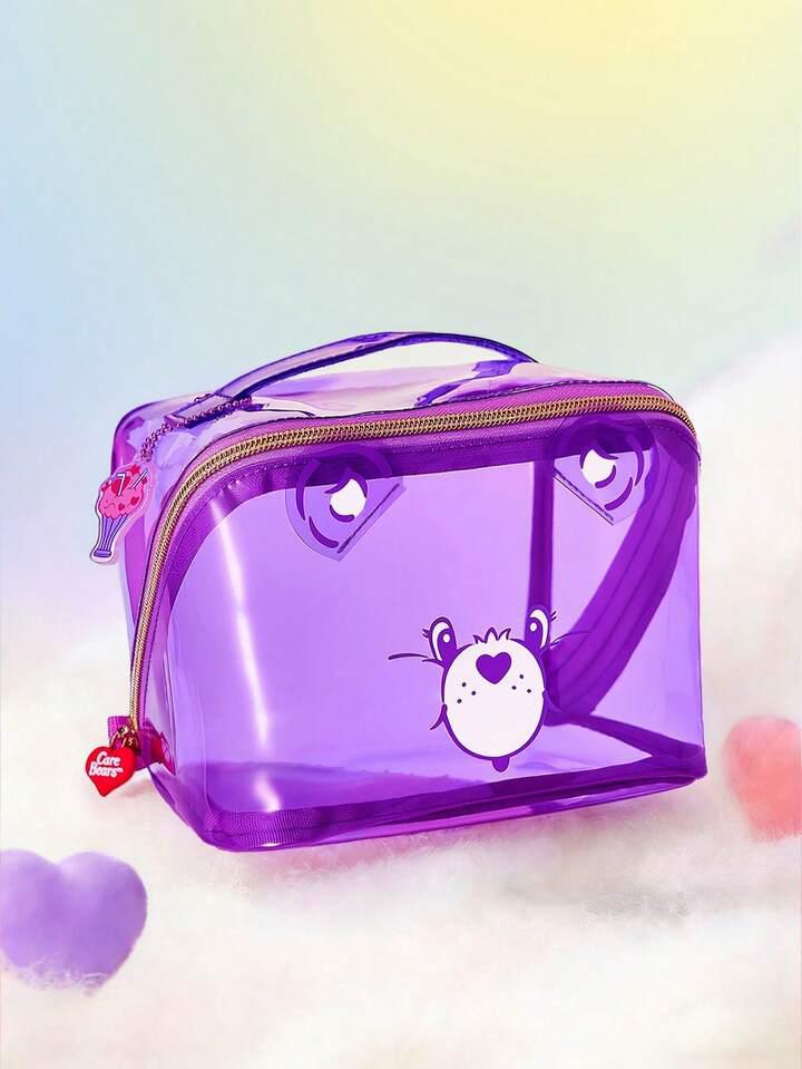 Care Bears 透明化妝包 - 紫色愛心熊