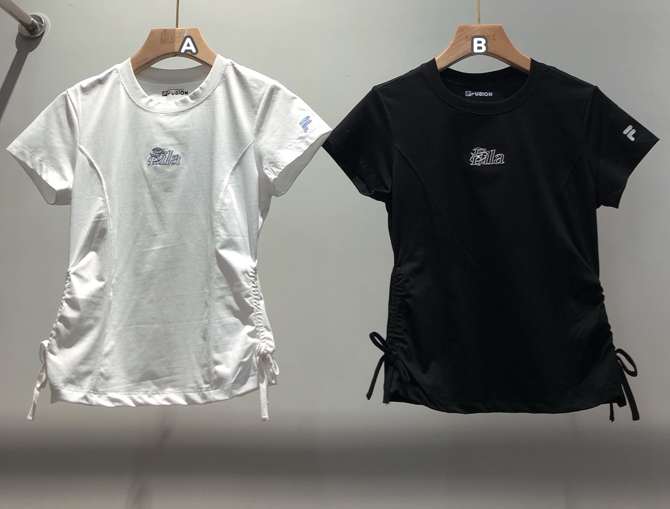FILA 收腰抽繩短袖Tee 