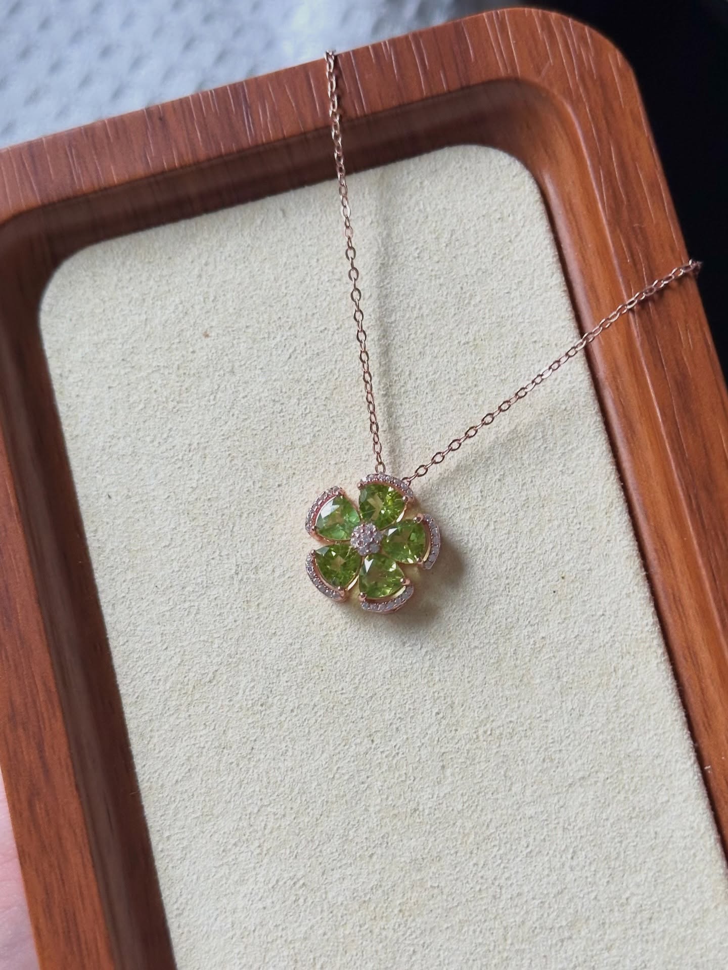 幸运花 黄水晶橄榄石吊坠 ｜ Lucky Citrine Peridot Pendant 