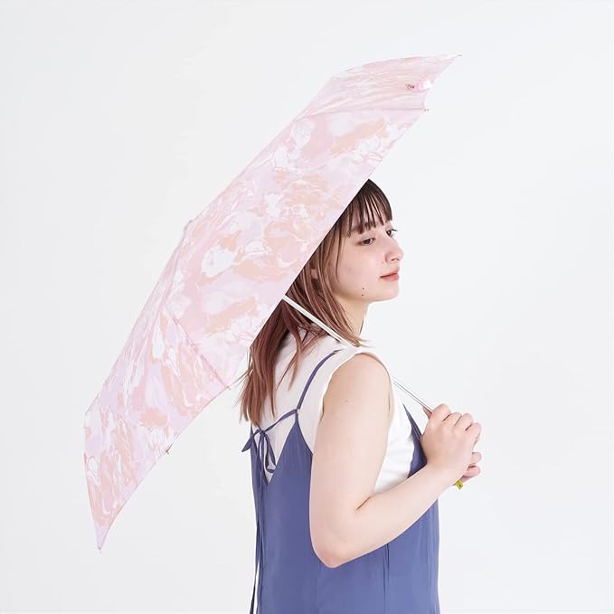 Nifty Colors 溫柔水彩風大傘面輕量縮骨遮☔️（櫻花粉）