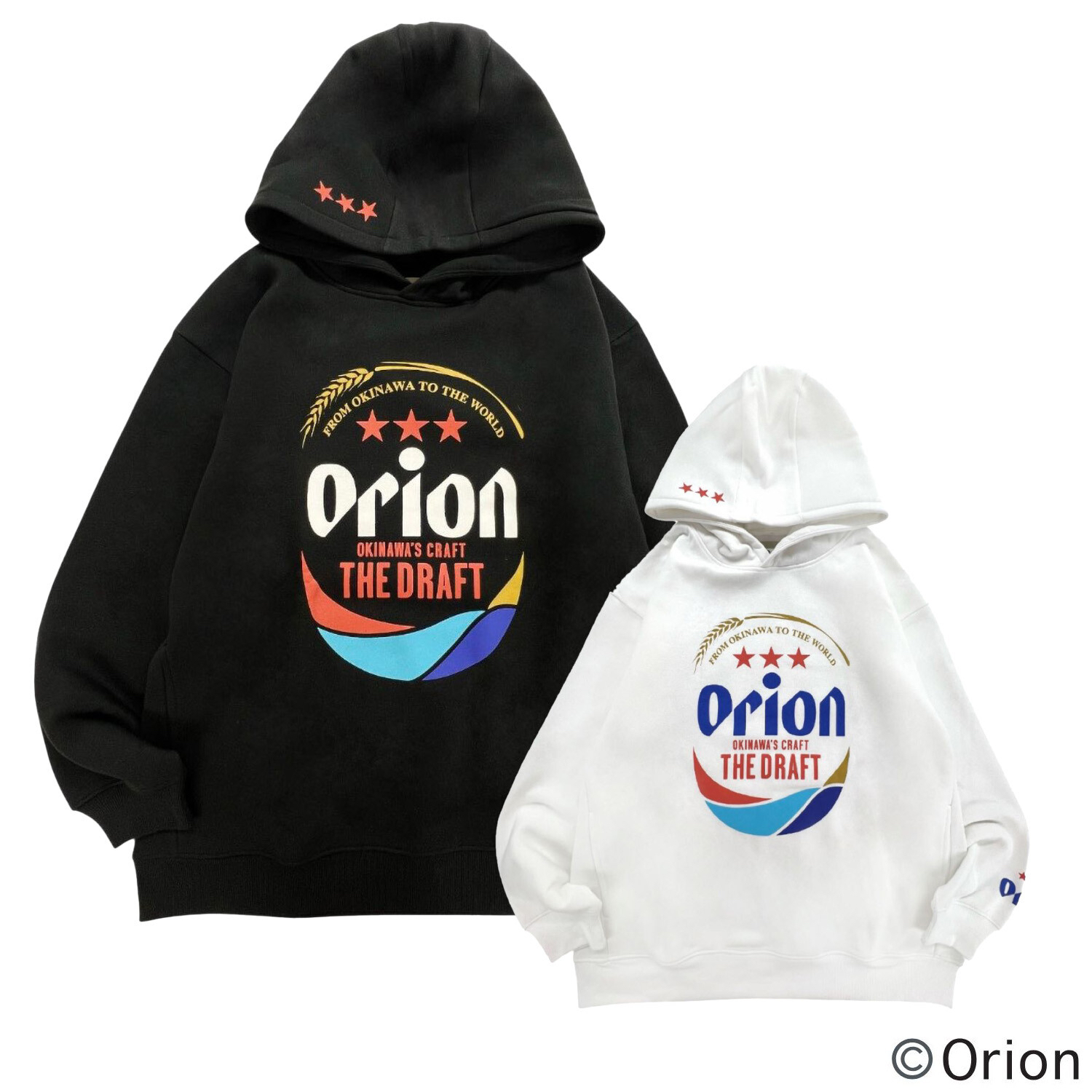 日版 沖縄 x Orion啤酒 有帽長袖衛衣-彩LOGO(全1款)