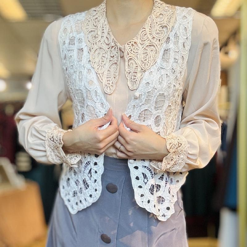 1996 New Old Stock Hand Crocheted Vest WaistCoat (NA0731)