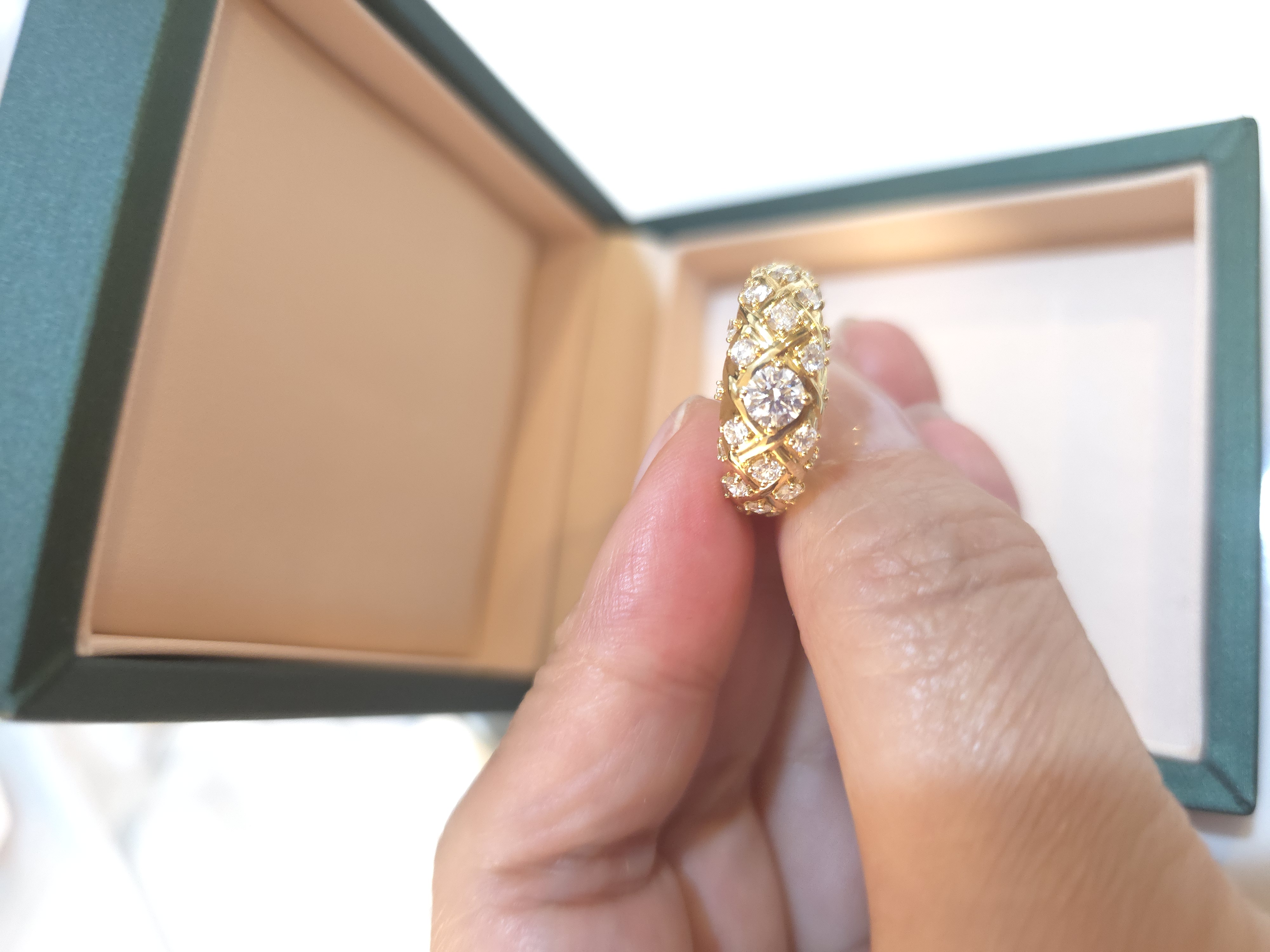 18K培育鑽石戒指 D0.347 d1.21 G4.44 S13