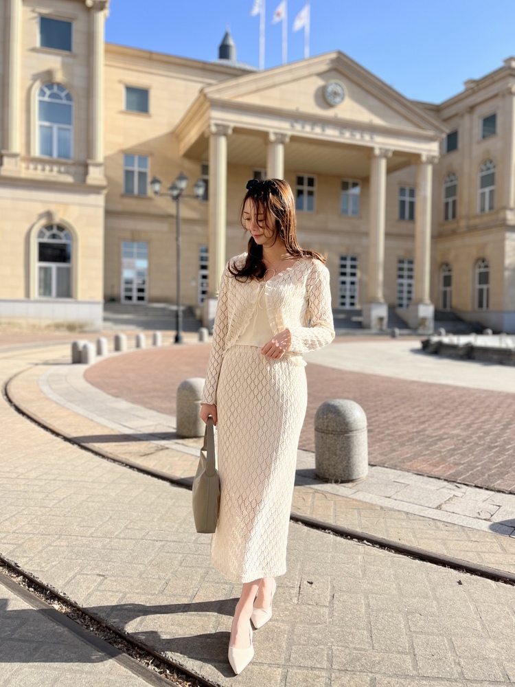 The Lacie Cardigan Set (Ivory)