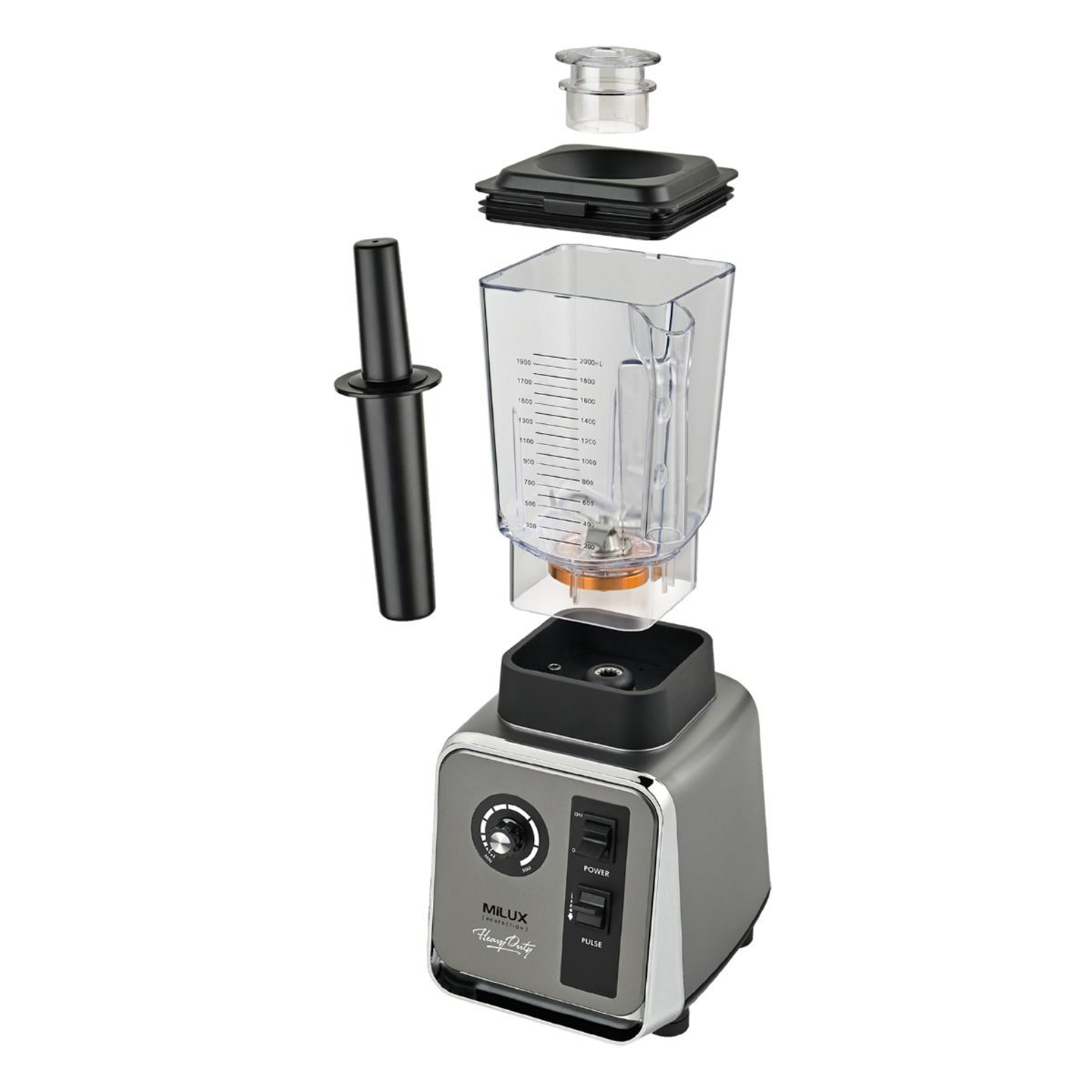 Milux 2.0L 1500W Heavy Duty Commercial Blender (MCB-2000)