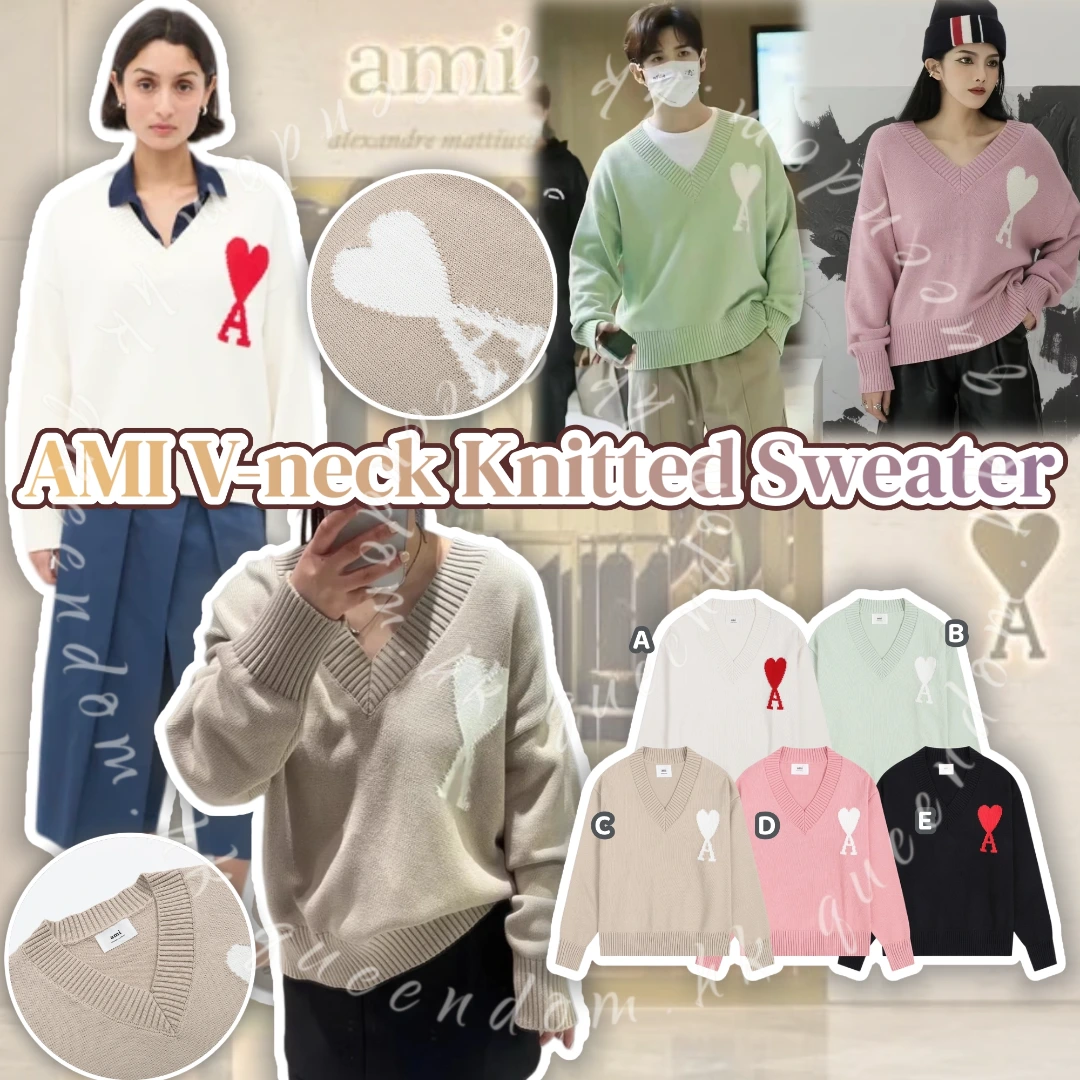 AMI V-neck Knitted Sweater 大愛心V領針織冷衫
