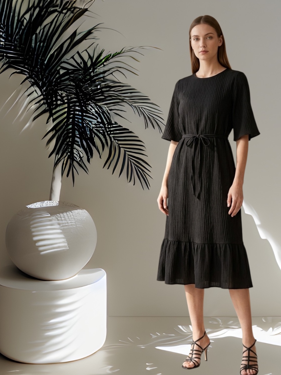 W80030 - Crinkle Serenity Dress