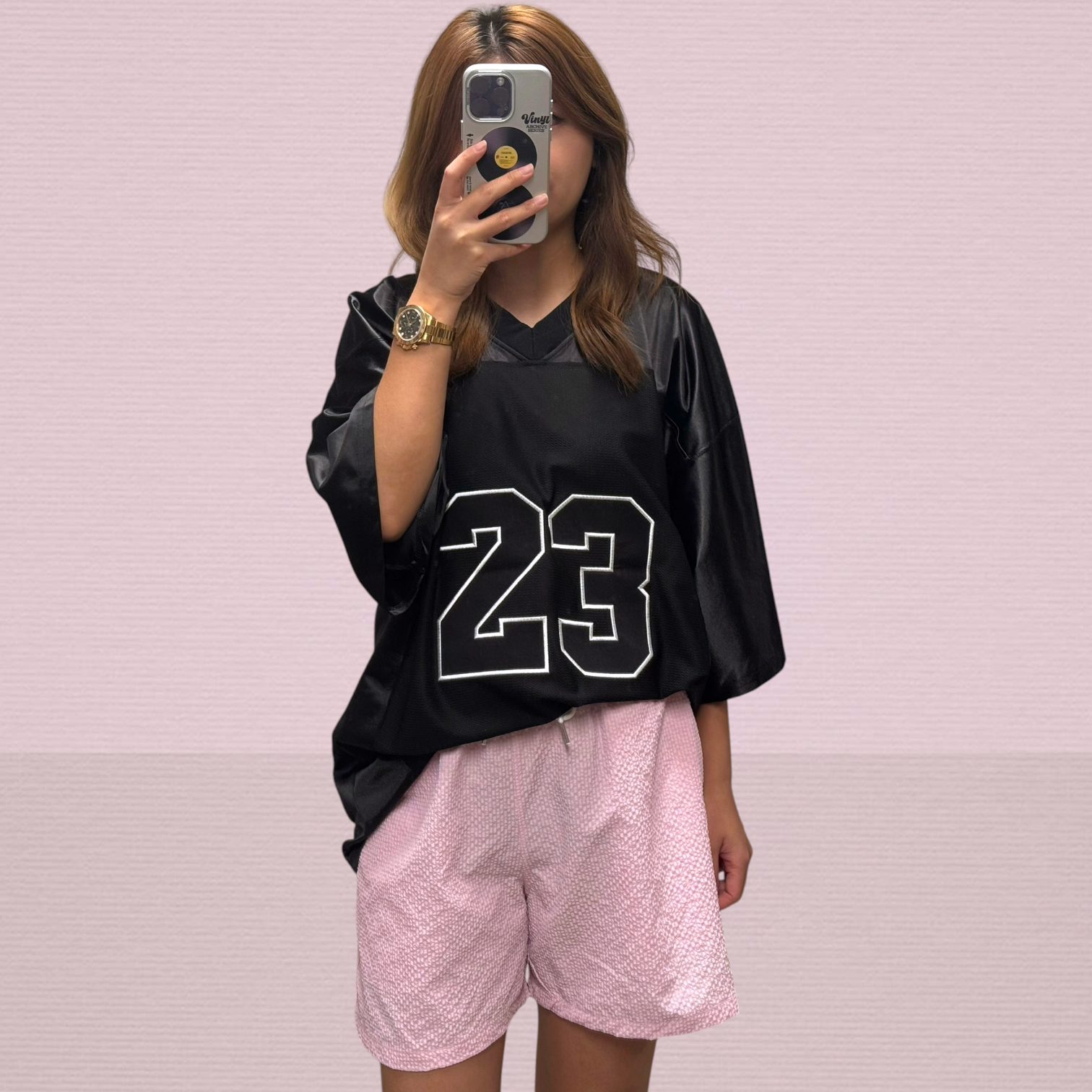 221332 “23” V領網眼球衣Tee
