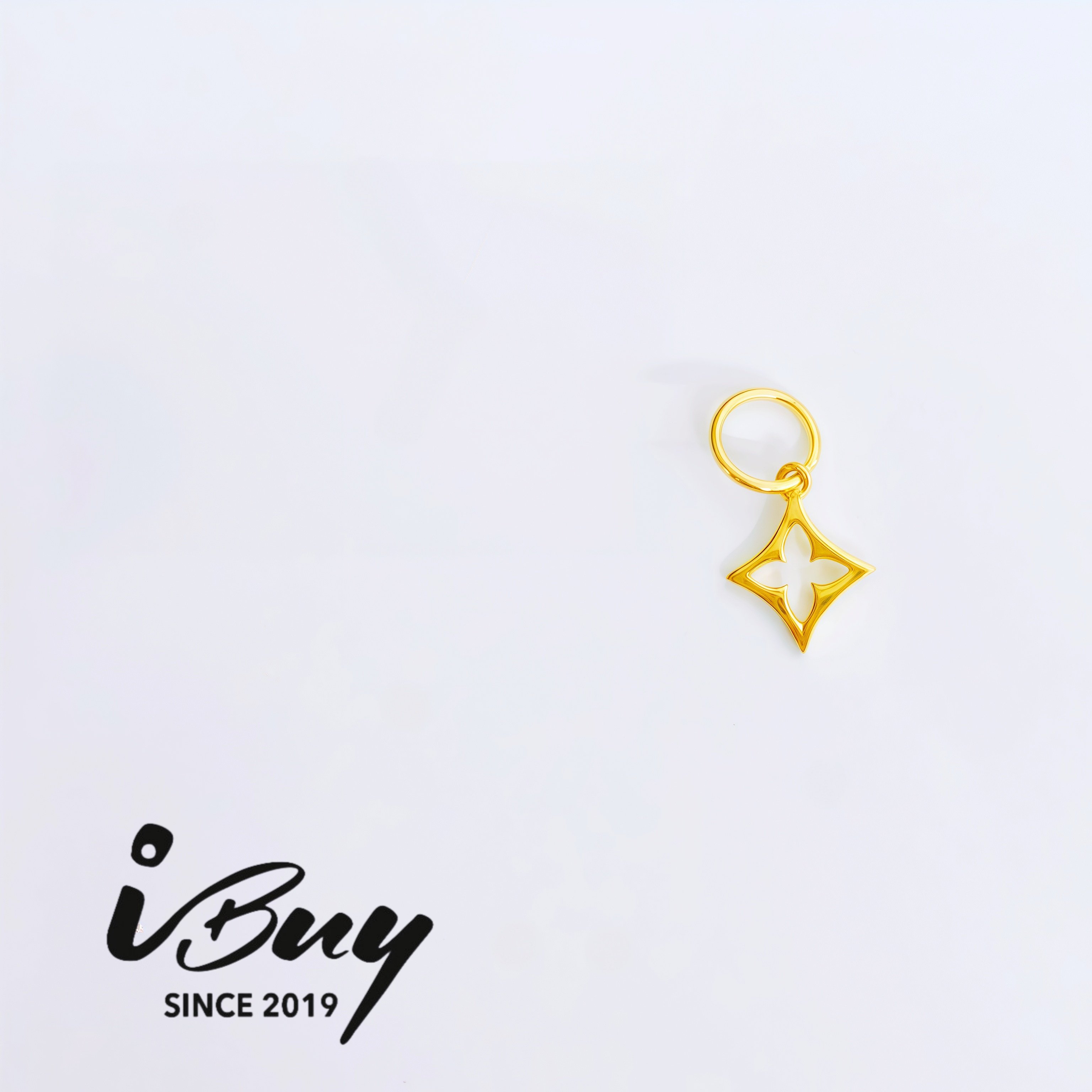 916 GOLD MINI VL LOGO PENDANT 916 金 迷你VL图标吊坠