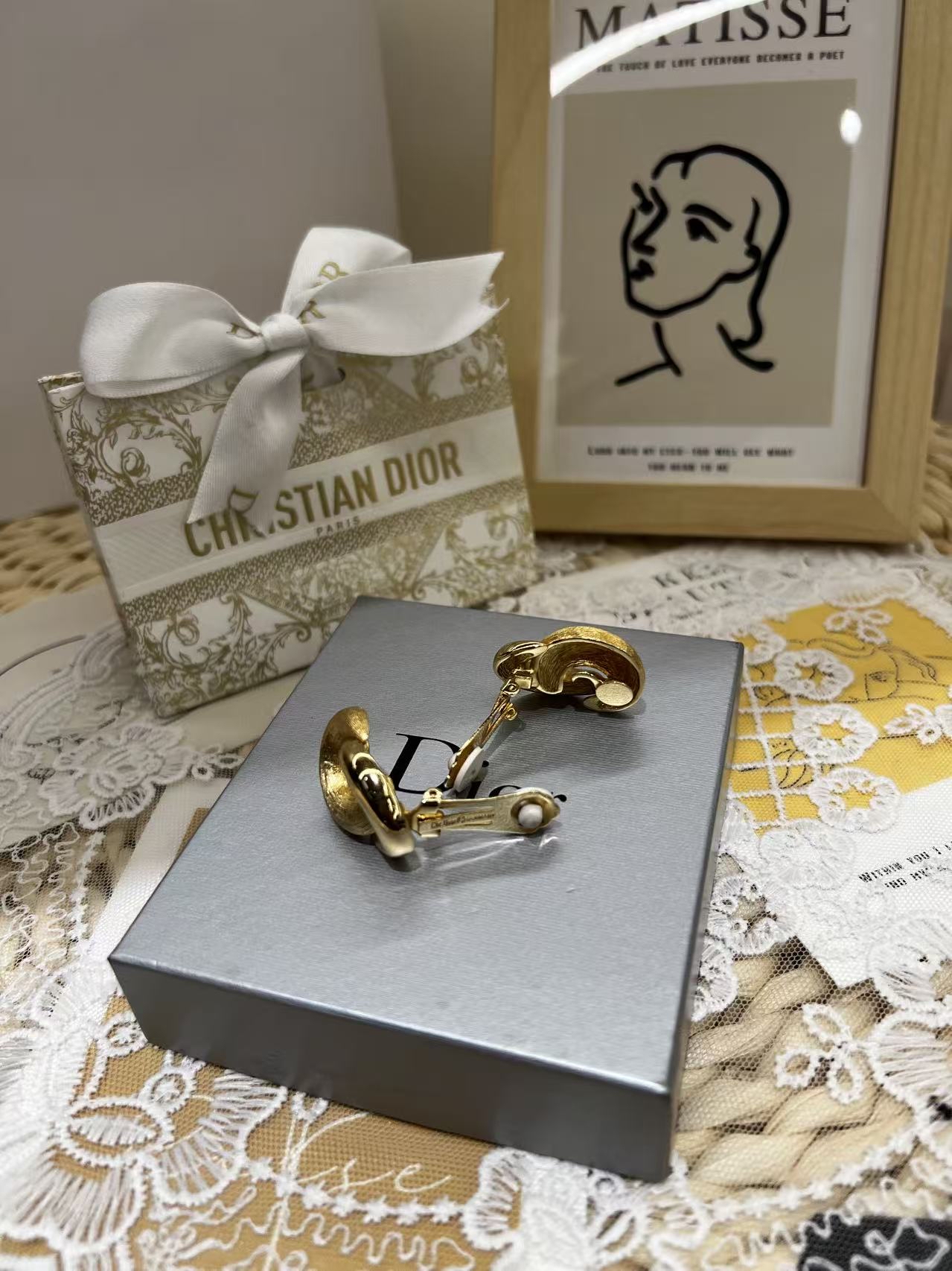 Christian Dior Vintage Love Knot Earrings