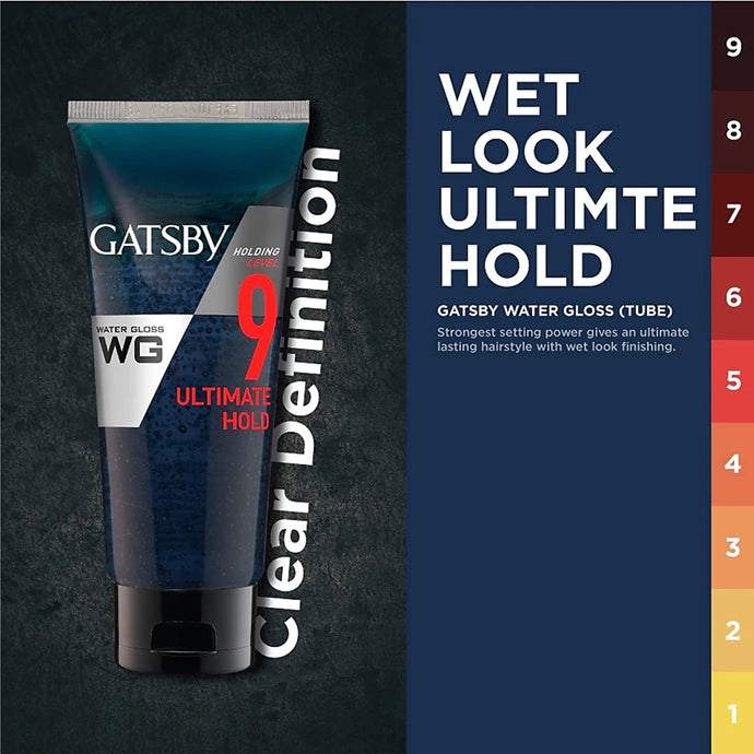 Gatsby Water Gloss Tube / Gel Rambut - 100g / ULTIMATE HOLD