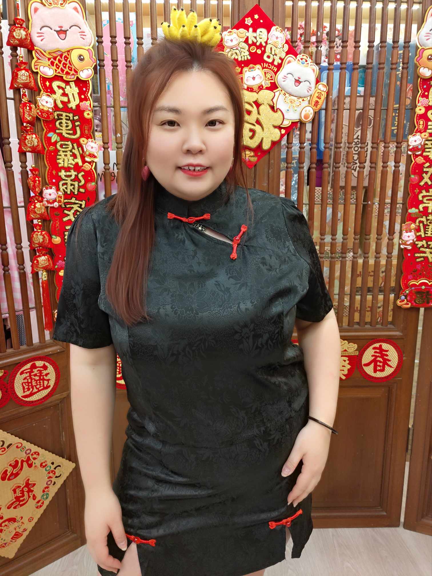 NBB04 TW#5702 中国结旗袍款套装