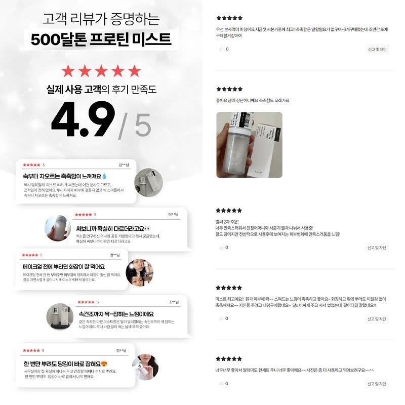 🇰🇷韓國MILLIMILLI 500道爾頓蛋白噴霧 55ml